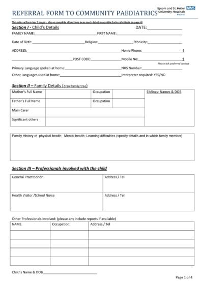 49 Referral Form Templates [Medical & General] ᐅ TemplateLab
