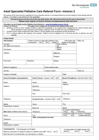 49 Referral Form Templates [Medical &amp; General] ᐅ TemplateLab