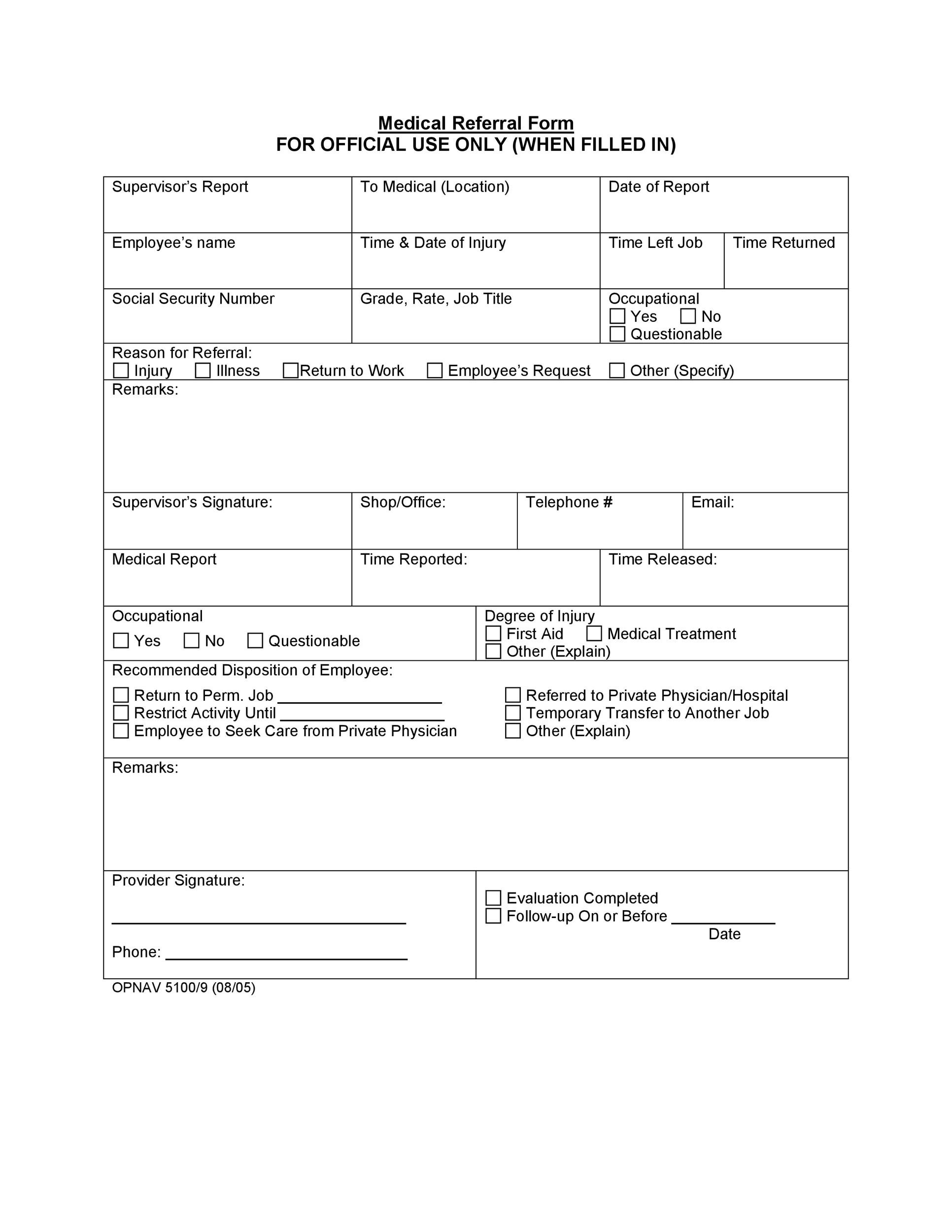 Referral Request Form Template from templatelab.com