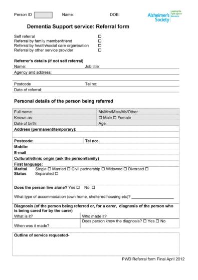49 Referral Form Templates [Medical &amp; General] ᐅ TemplateLab