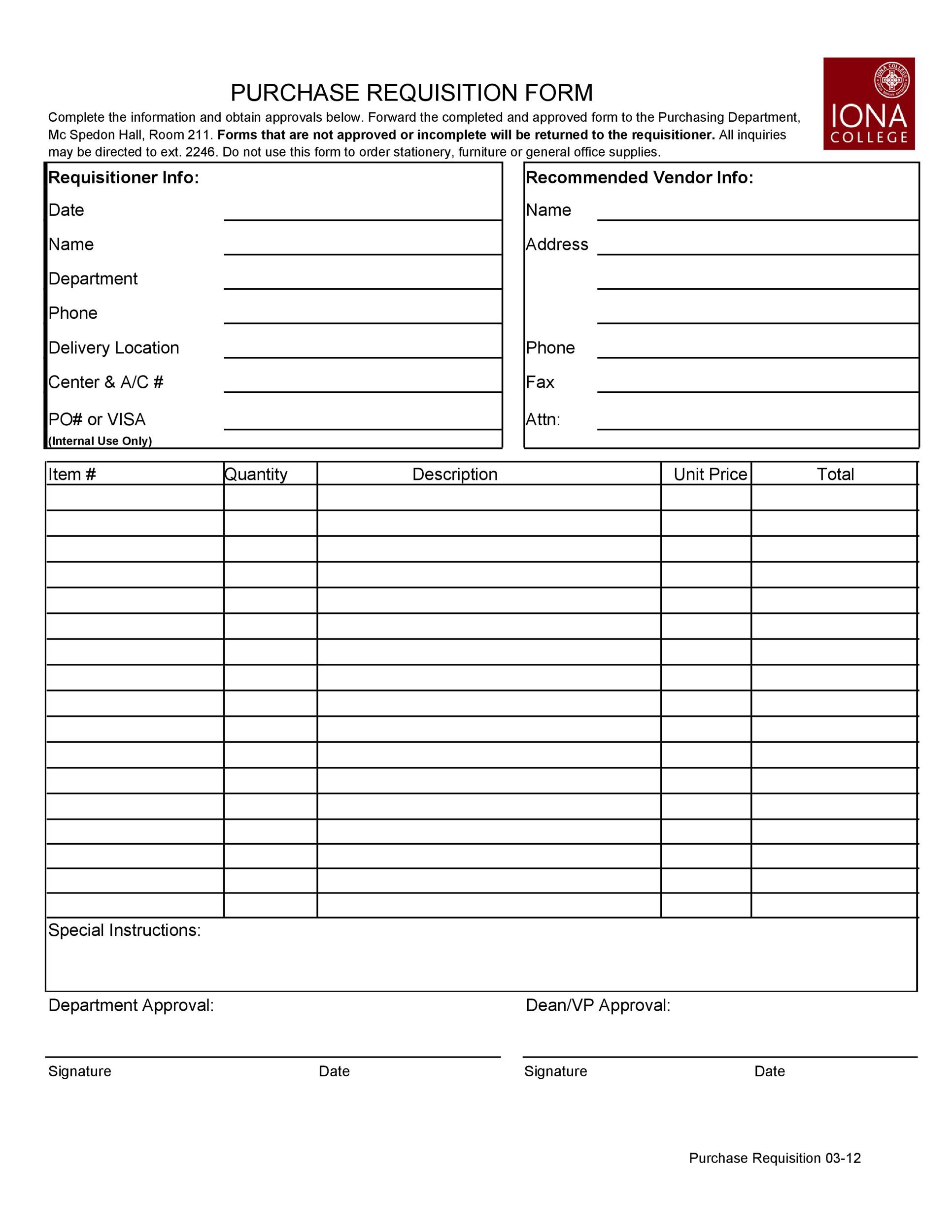 Free requisition form 07