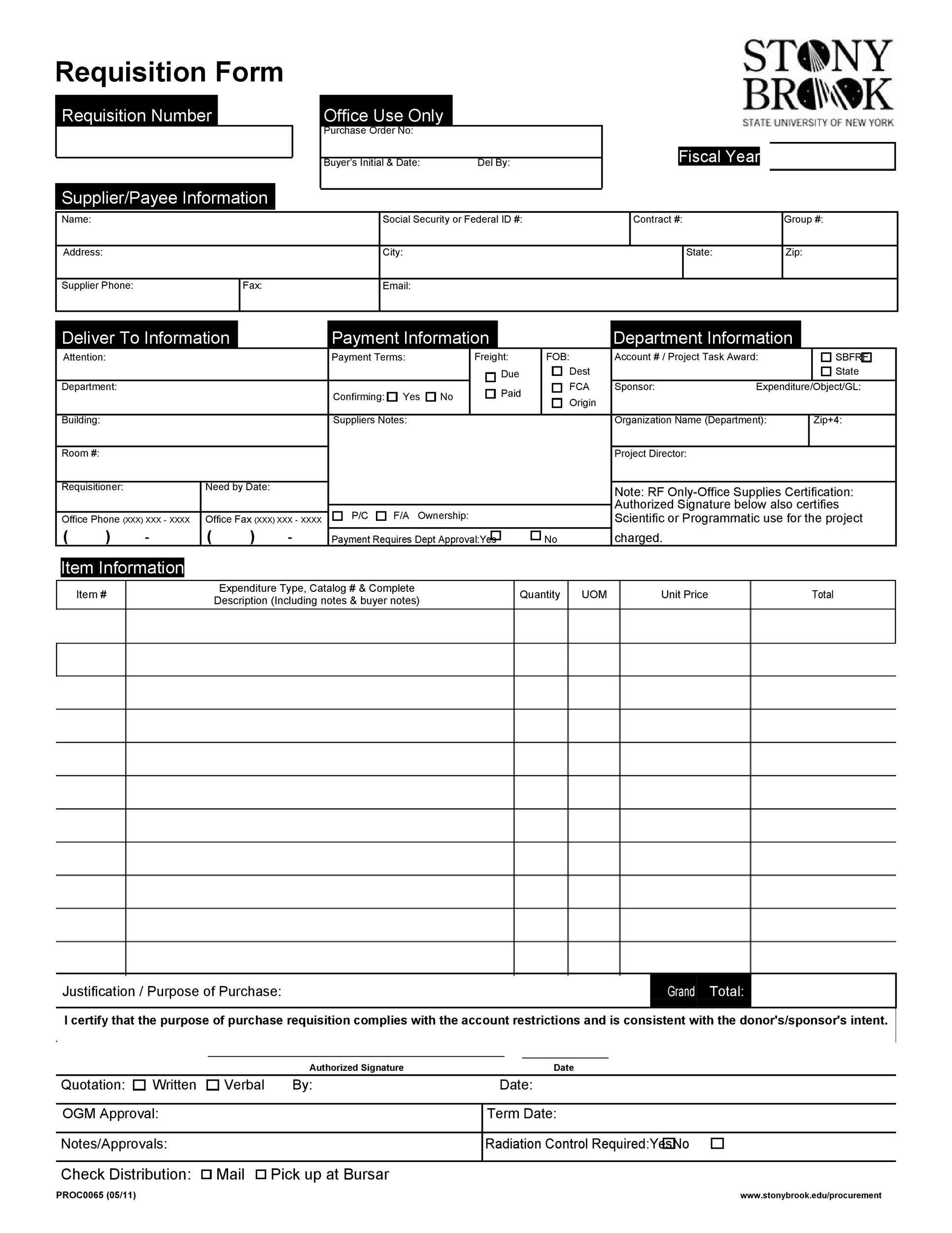 Free requisition form 10