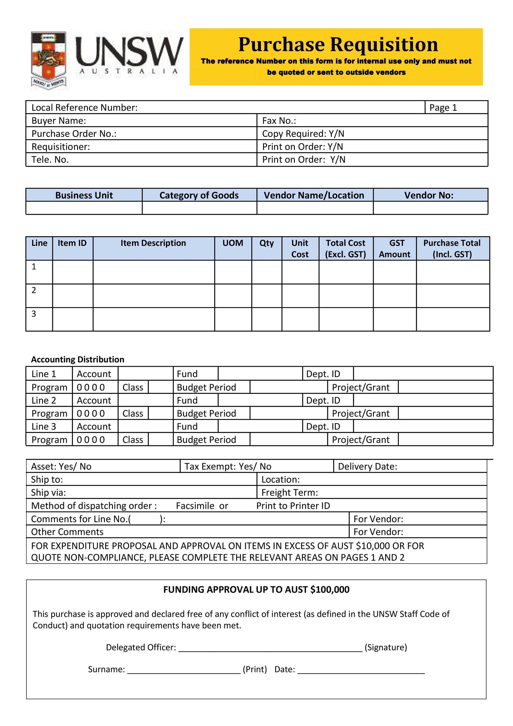 Free requisition form 12