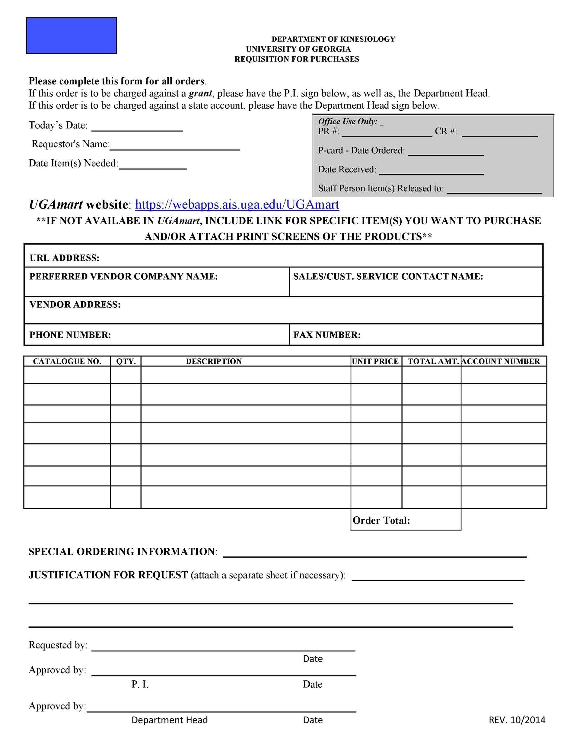 Free requisition form 17