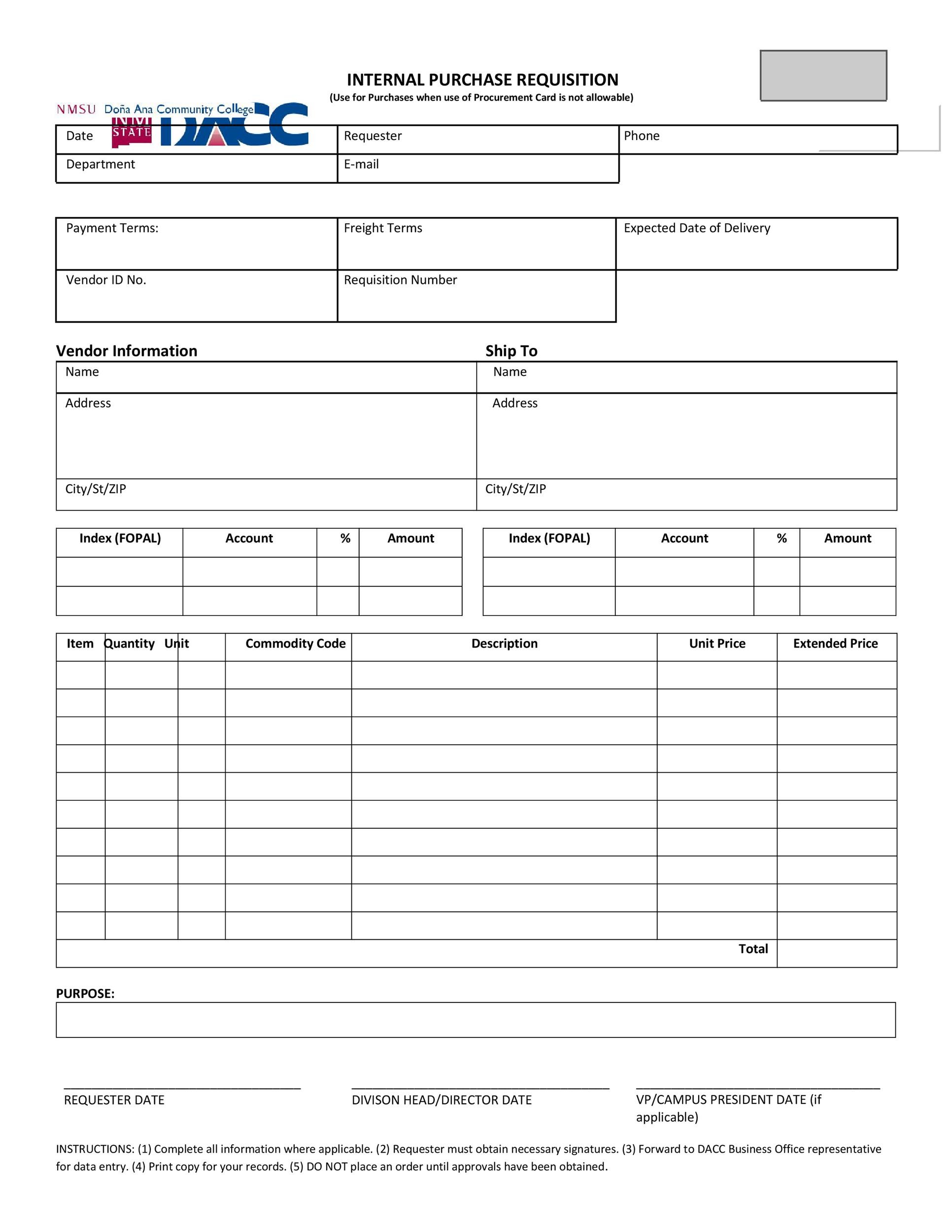Free requisition form 21