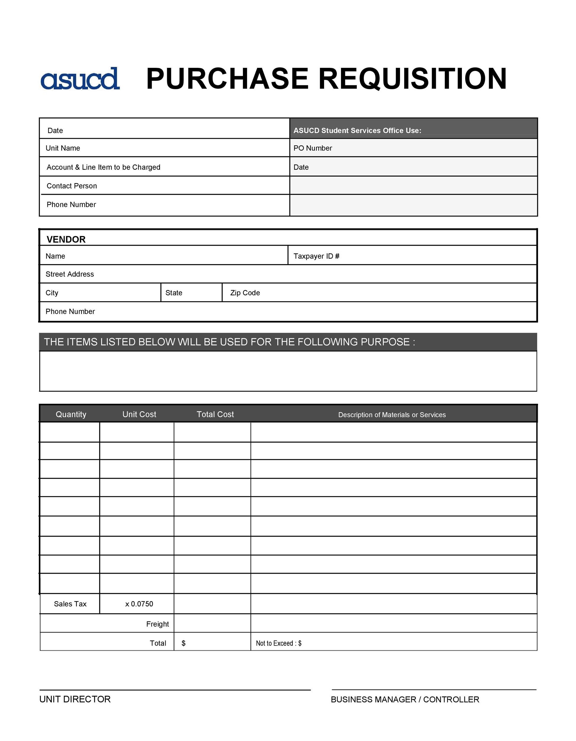 Free requisition form 23
