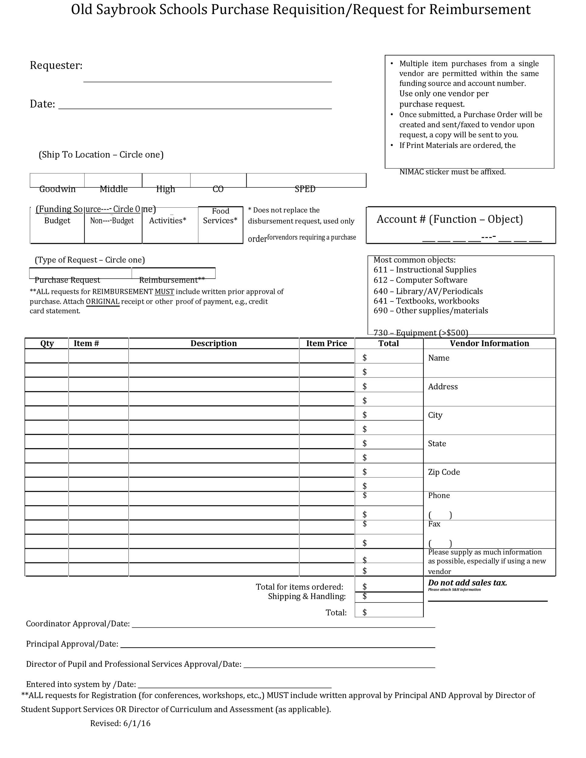 Free requisition form 25