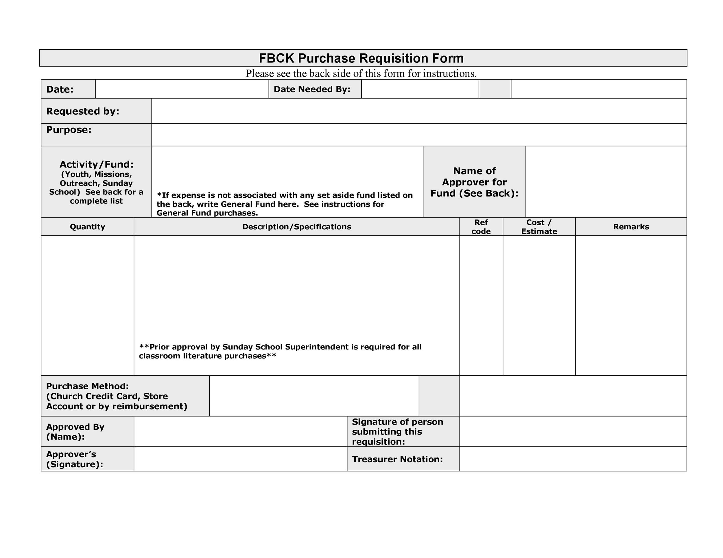 Free requisition form 29