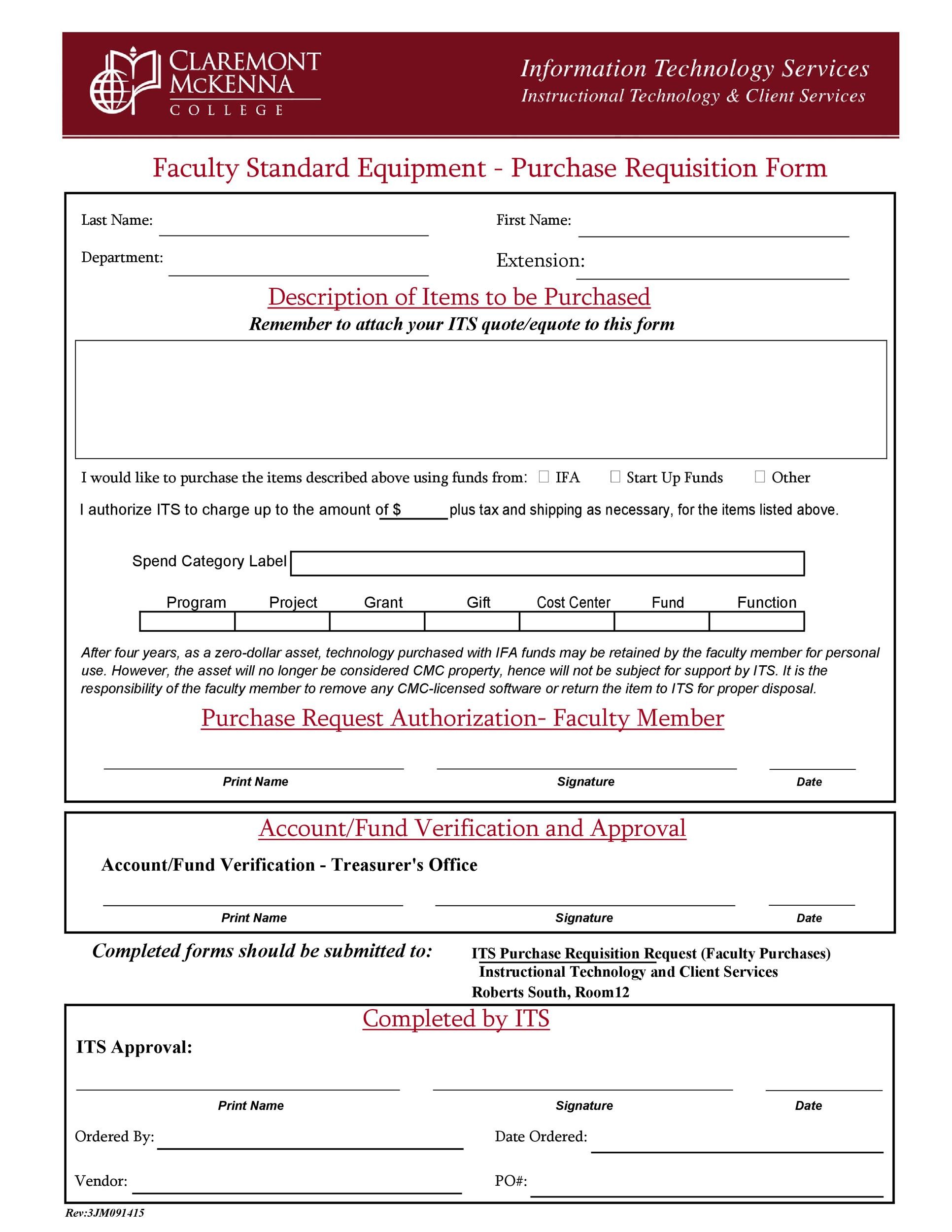 Free requisition form 34