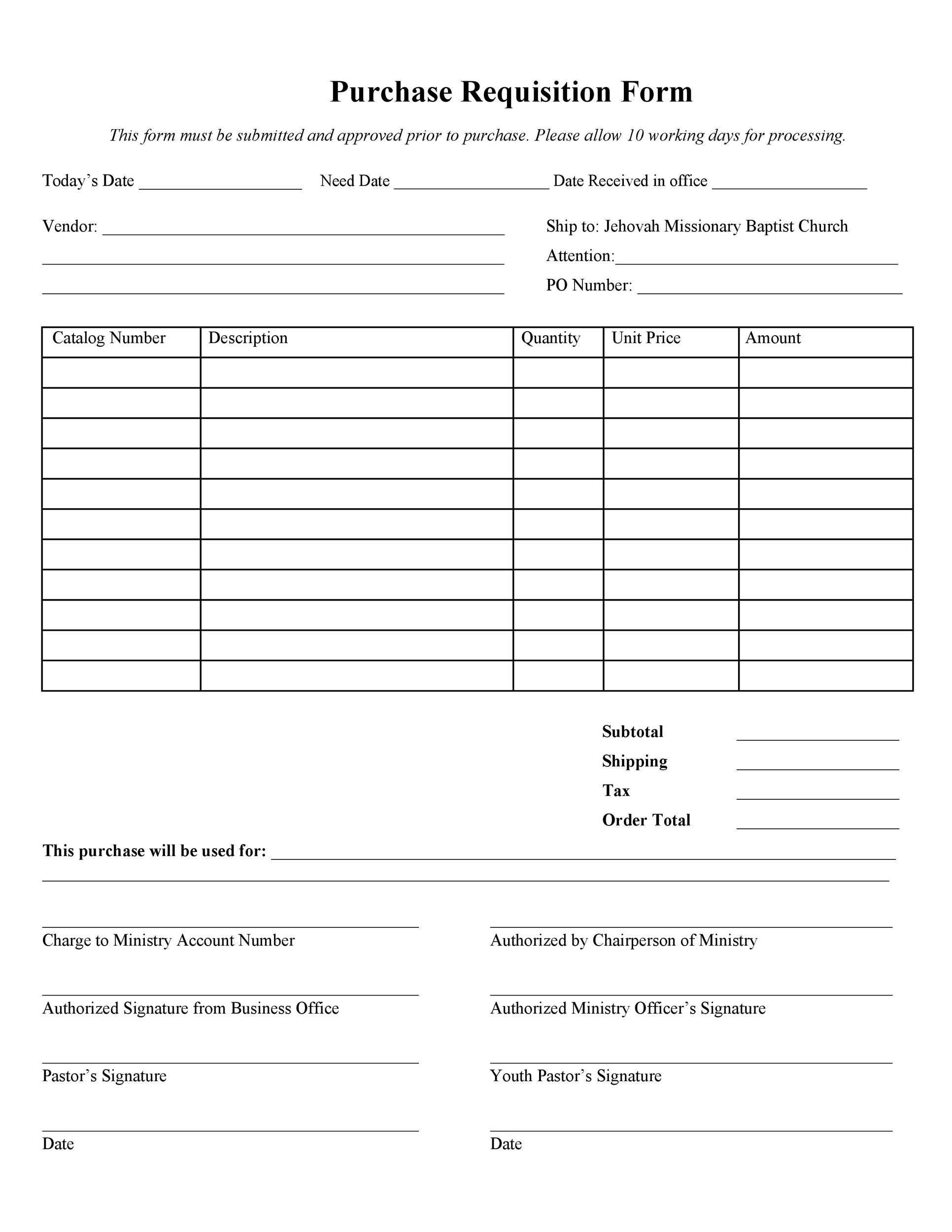 Free requisition form 36