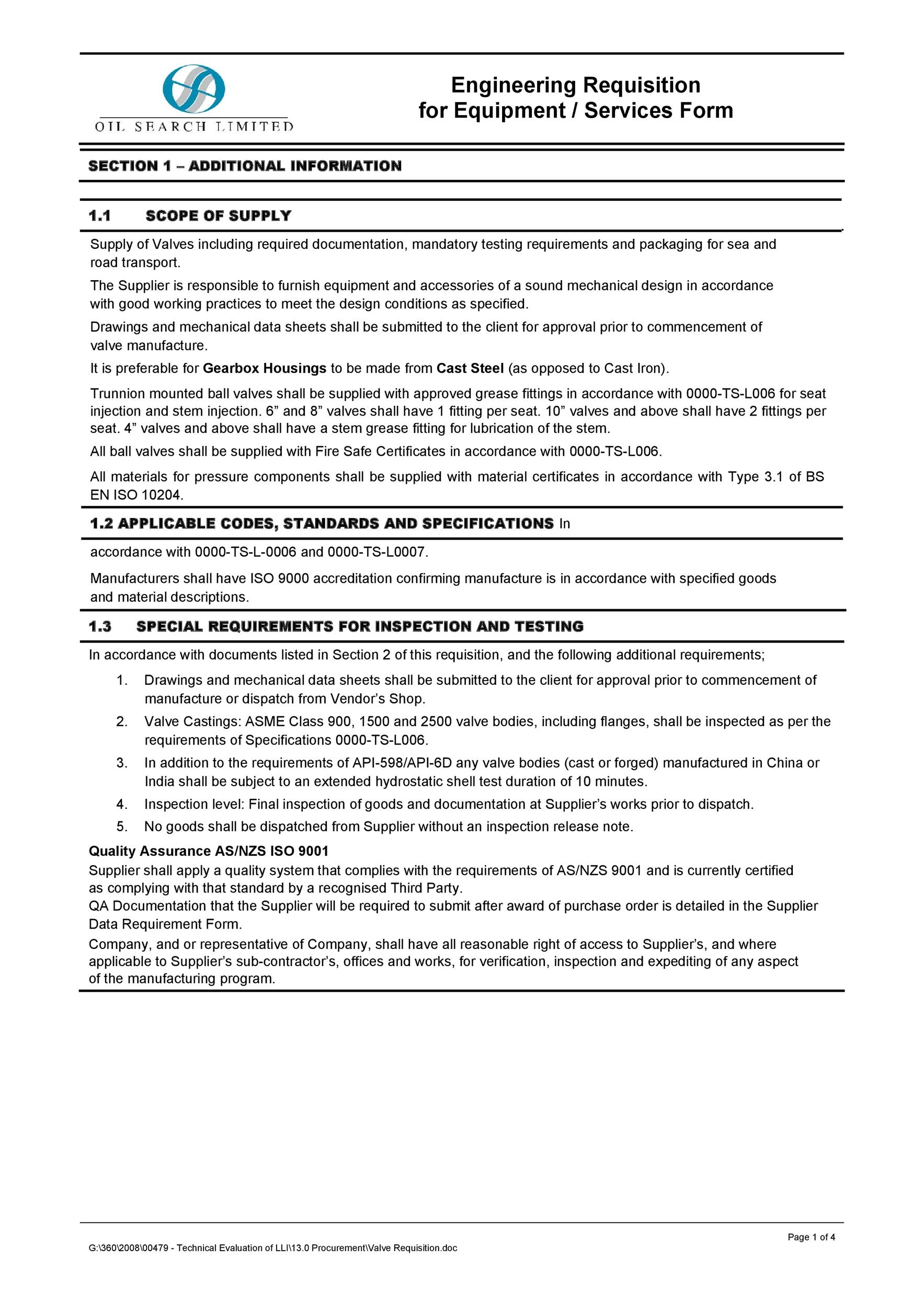 Free requisition form 49