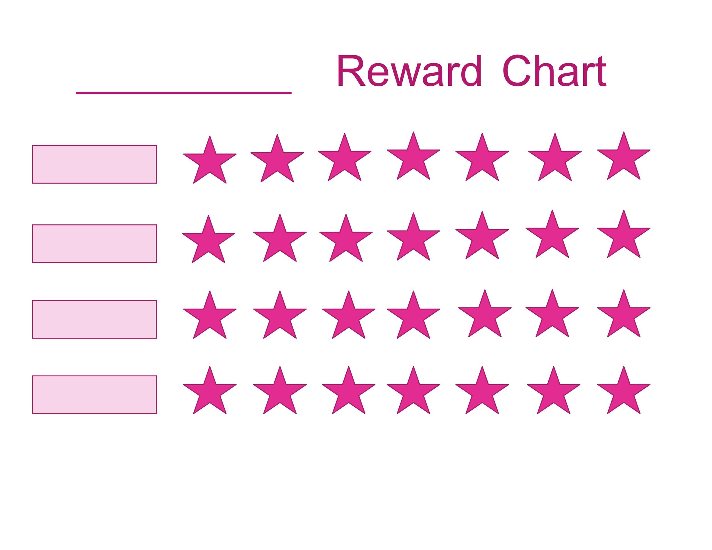 Kids Reward Chart Childrens Calendar Instant Download Reward Chart Images
