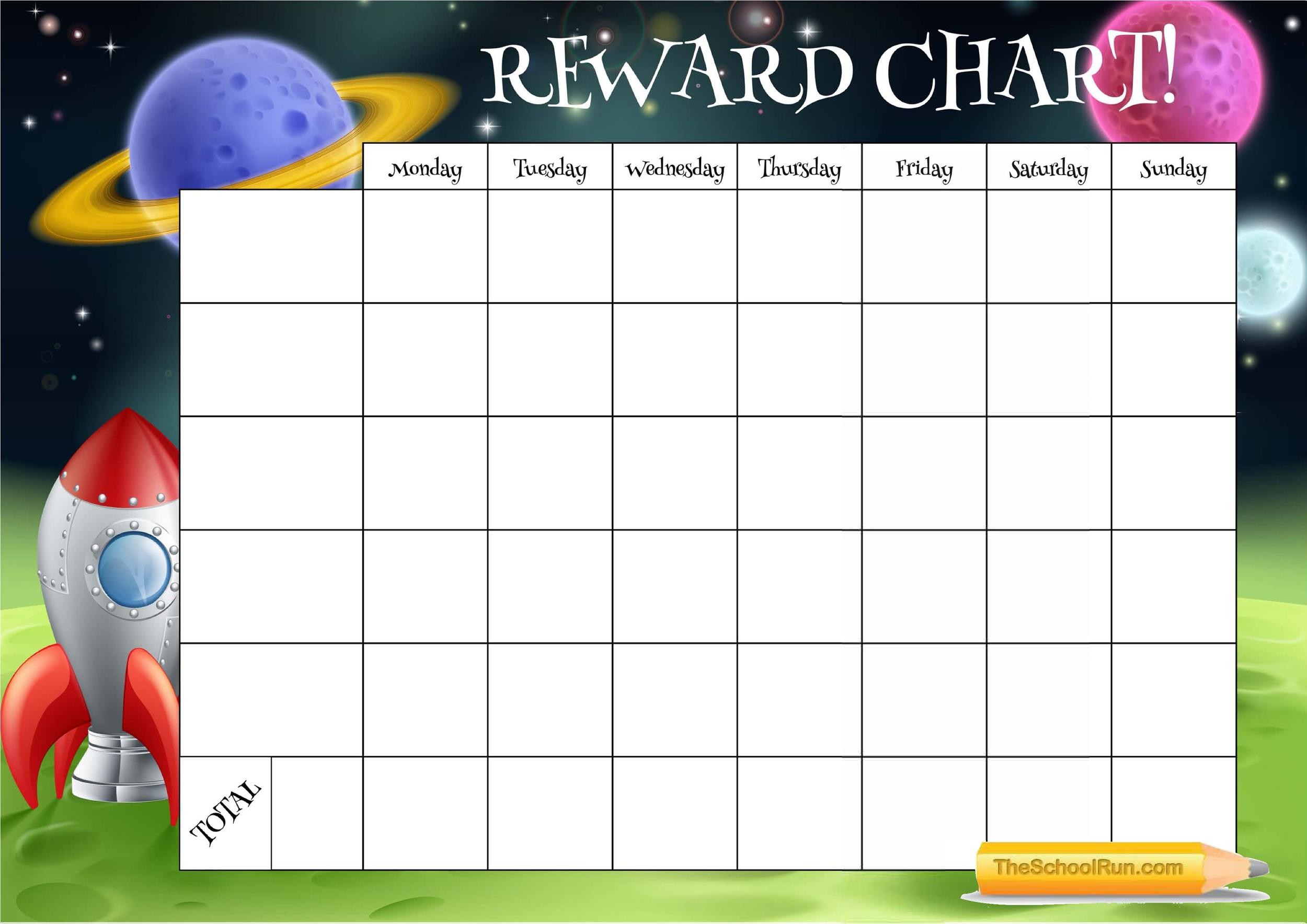 Reward Chart Printable Kids Sticker Chart With Superhero Elements 