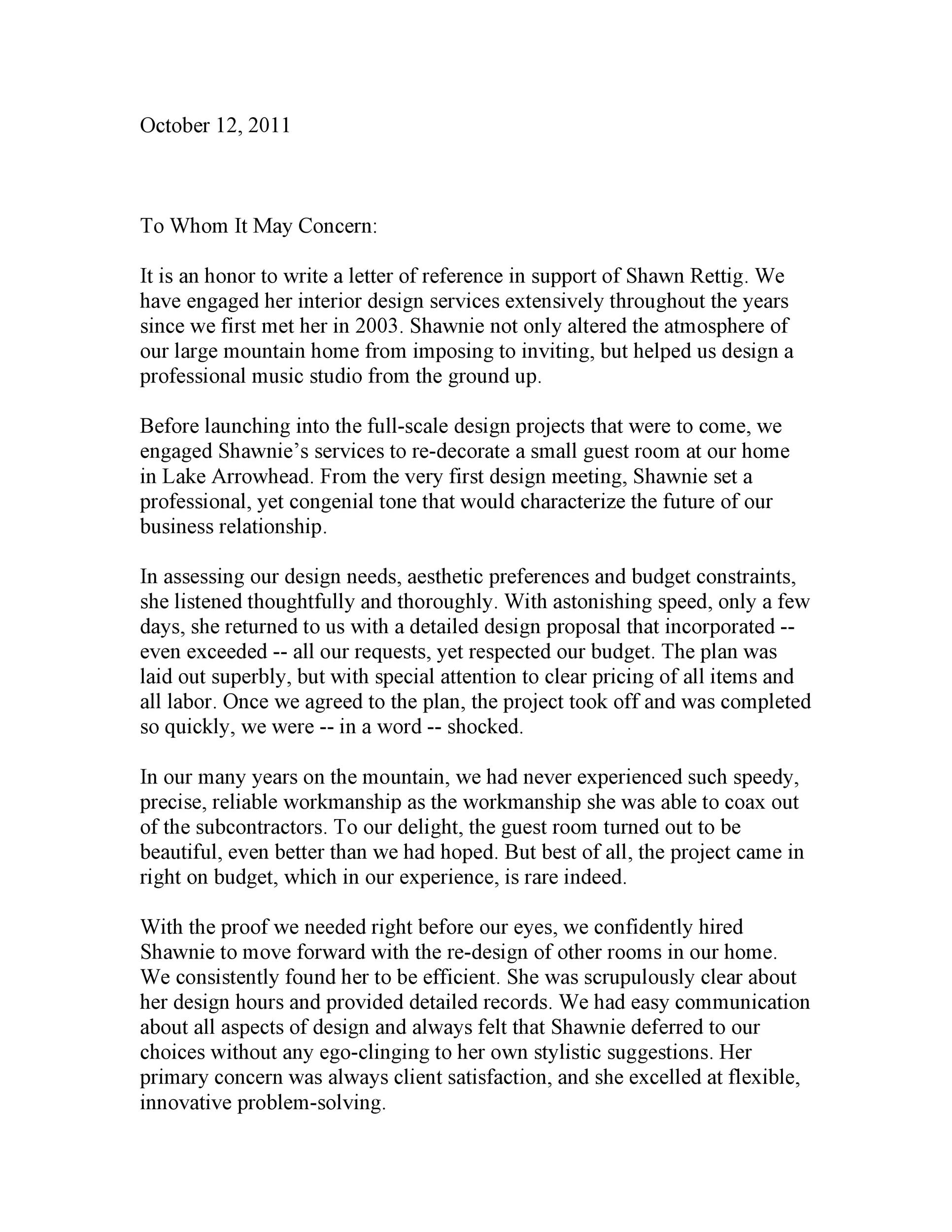 50 To Whom It May Concern Letter Email Templates TemplateLab   To Whom It May Concern Letter 06 