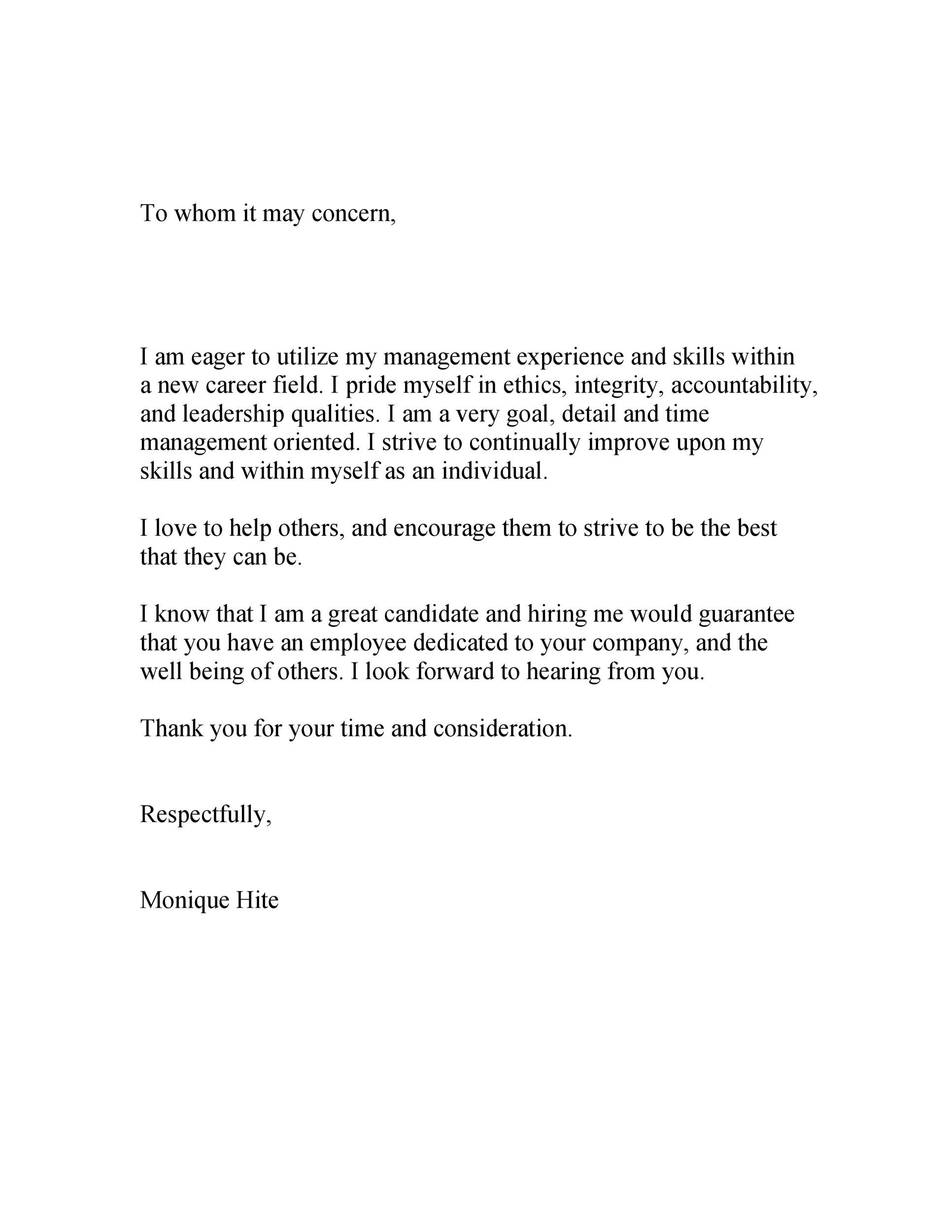 how to address a cover letter to whom it may concern