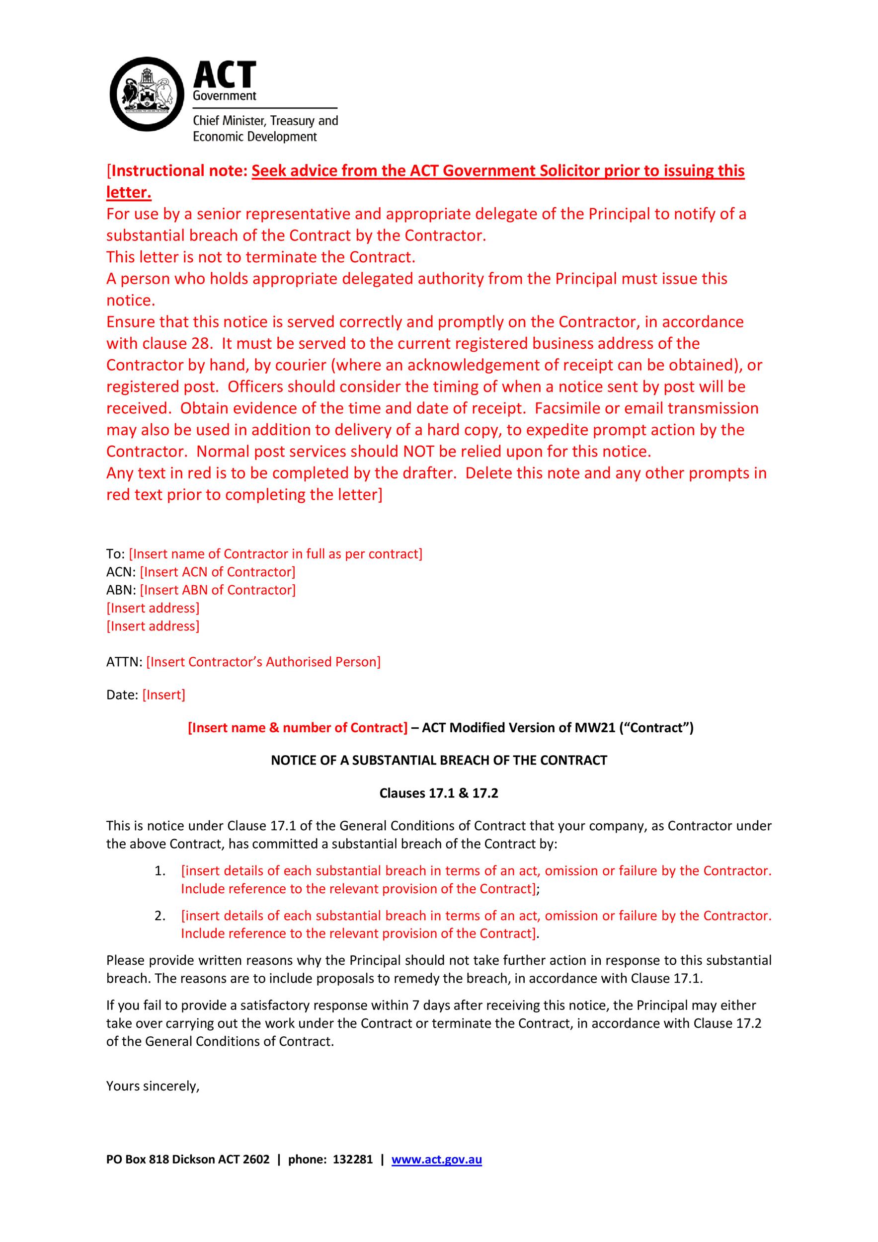 Free breach of contract 10