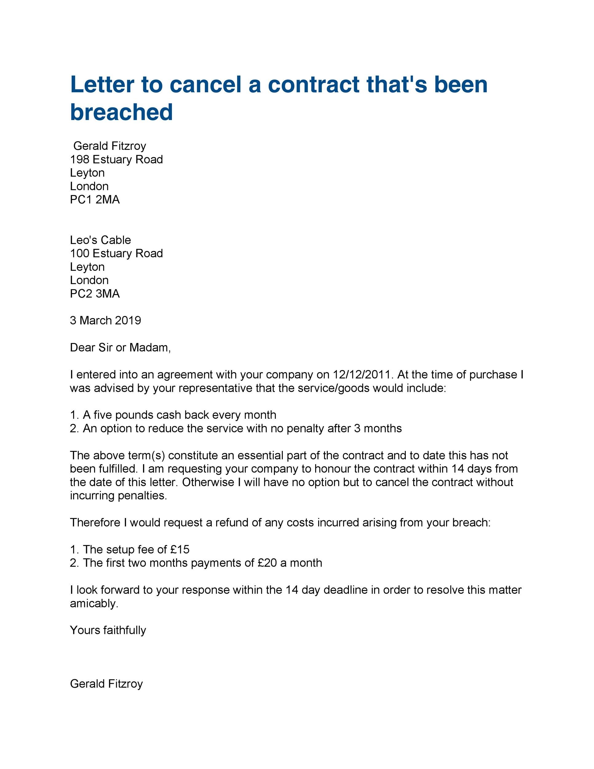 Free breach of contract 22