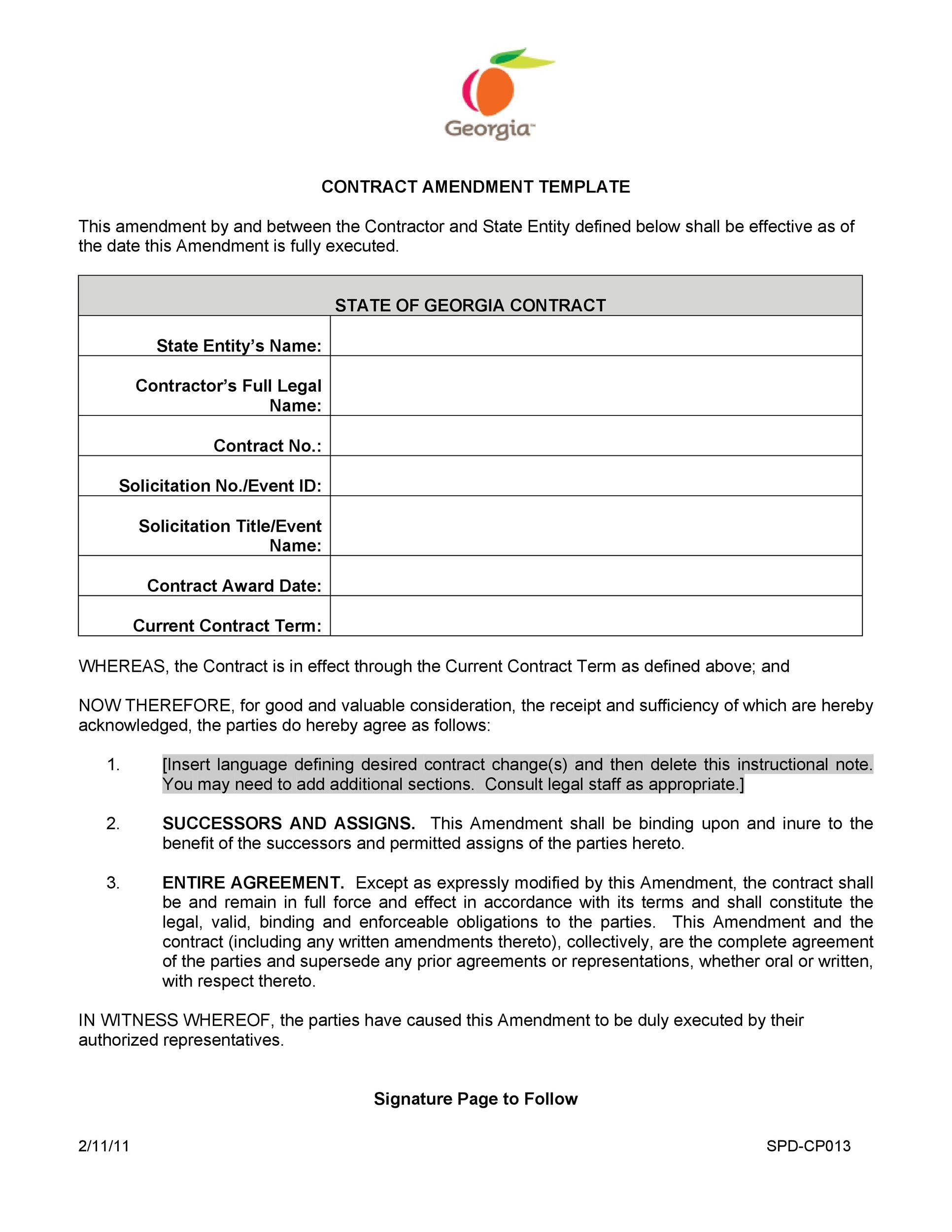 44-professional-contract-amendment-templates-samples-templatelab