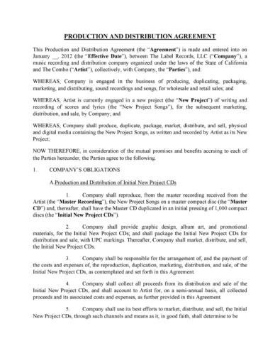 49 Best FREE Distribution Agreement Templates ᐅ TemplateLab