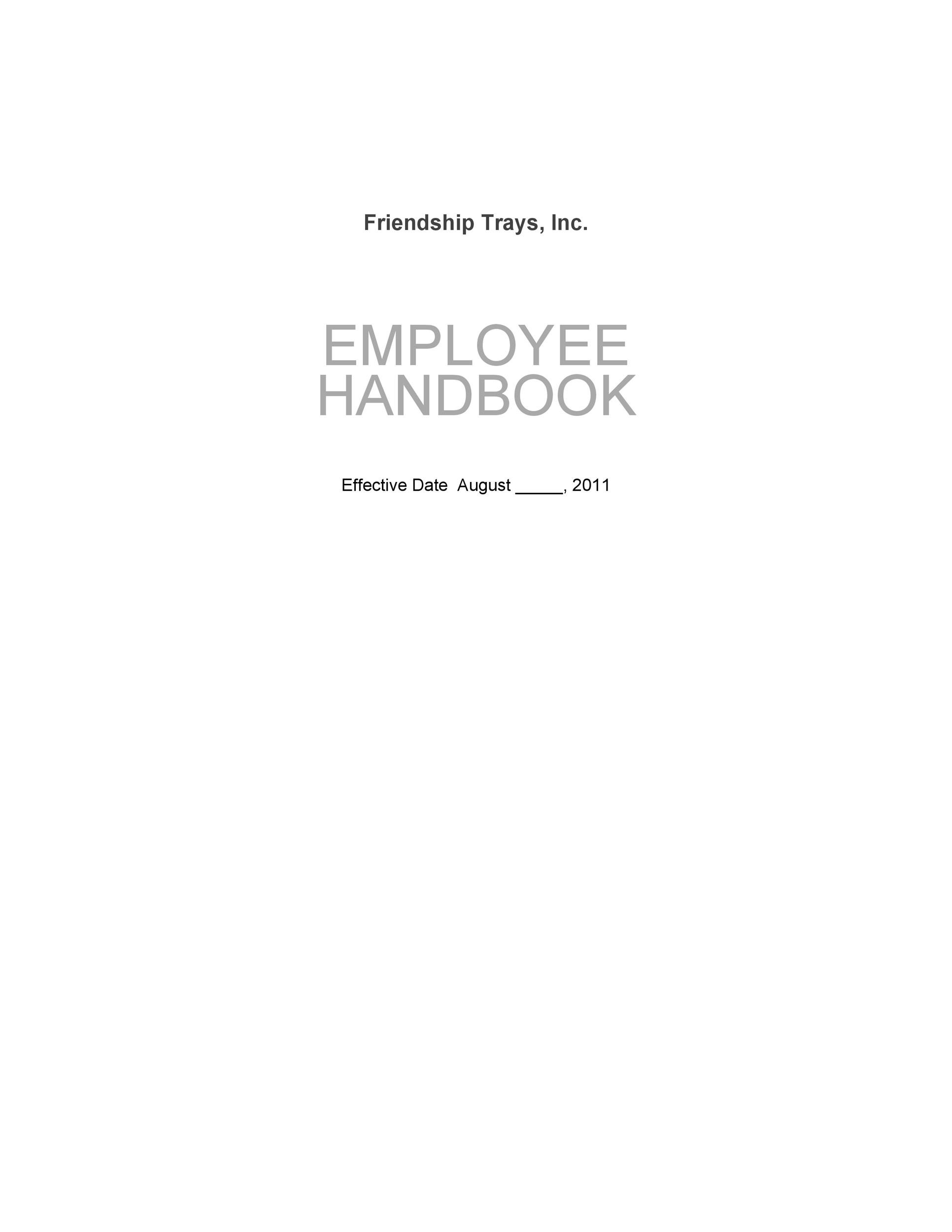 Free employee handbook template 03