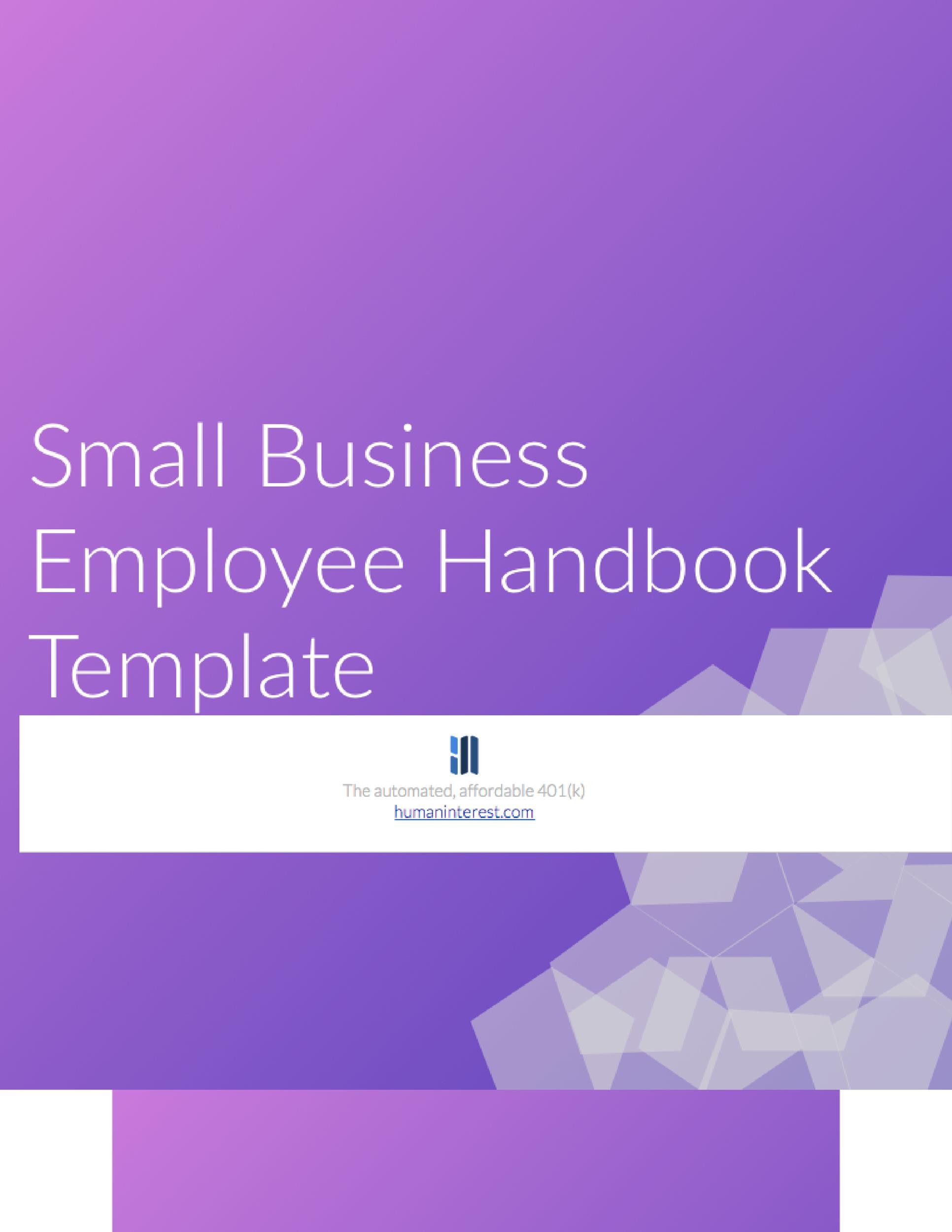 Free employee handbook template 10