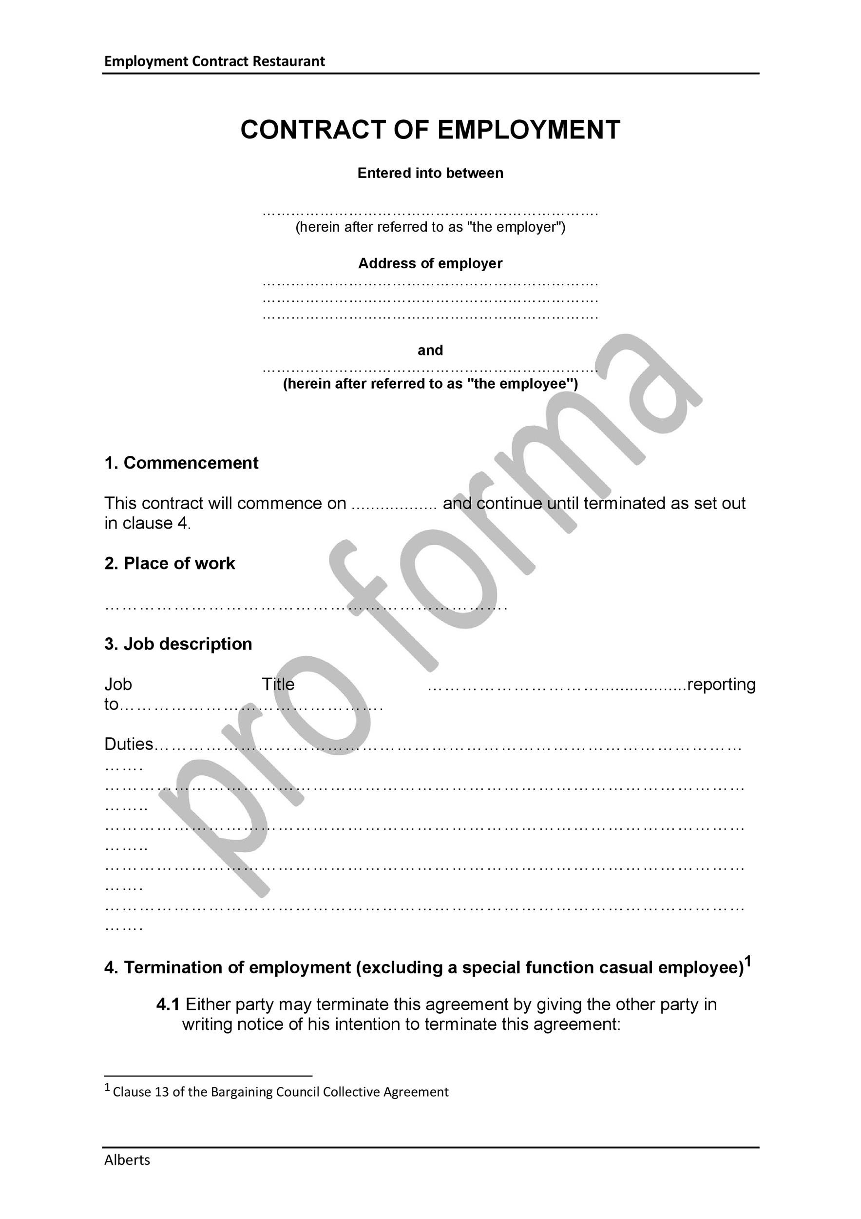 Free employment contract 18