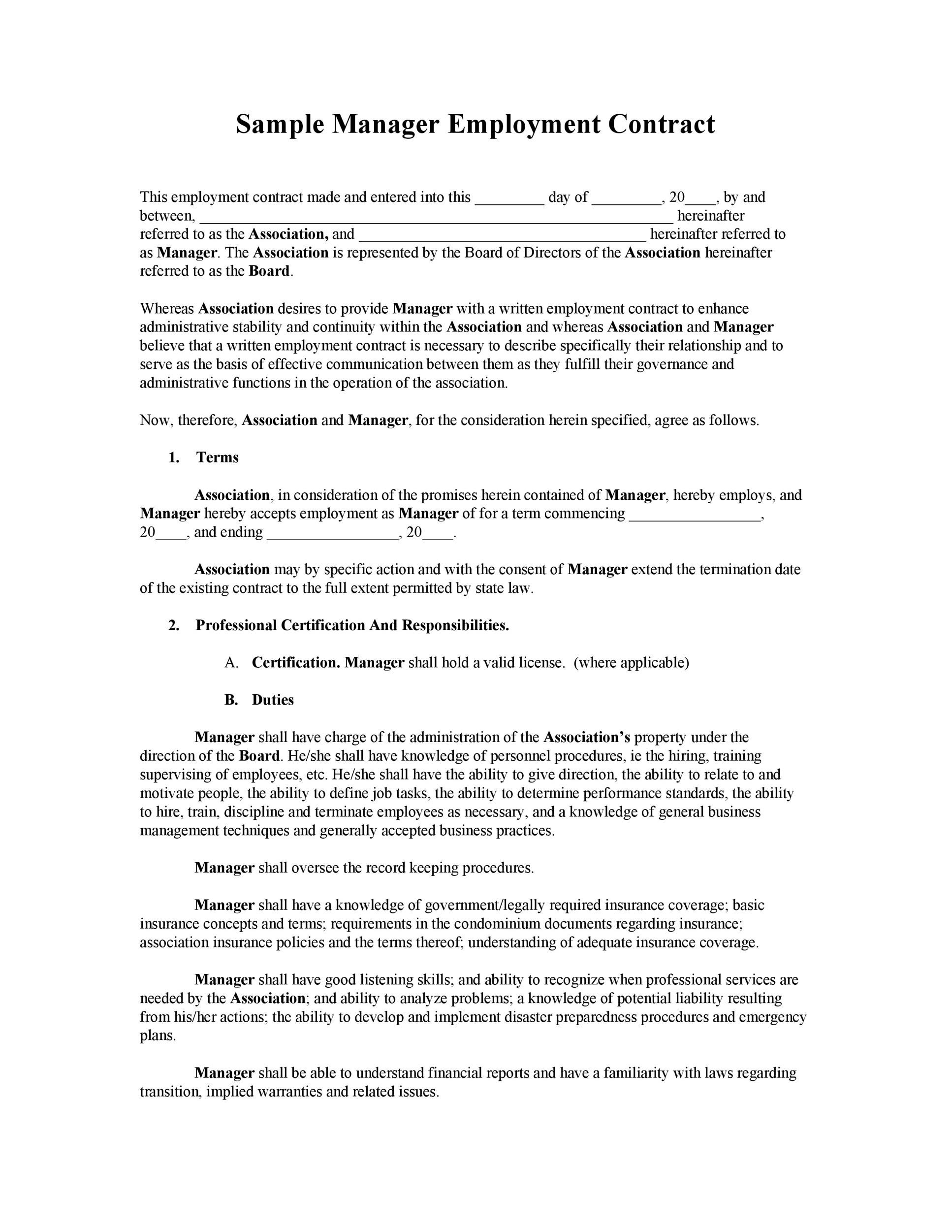 Free employment contract 27