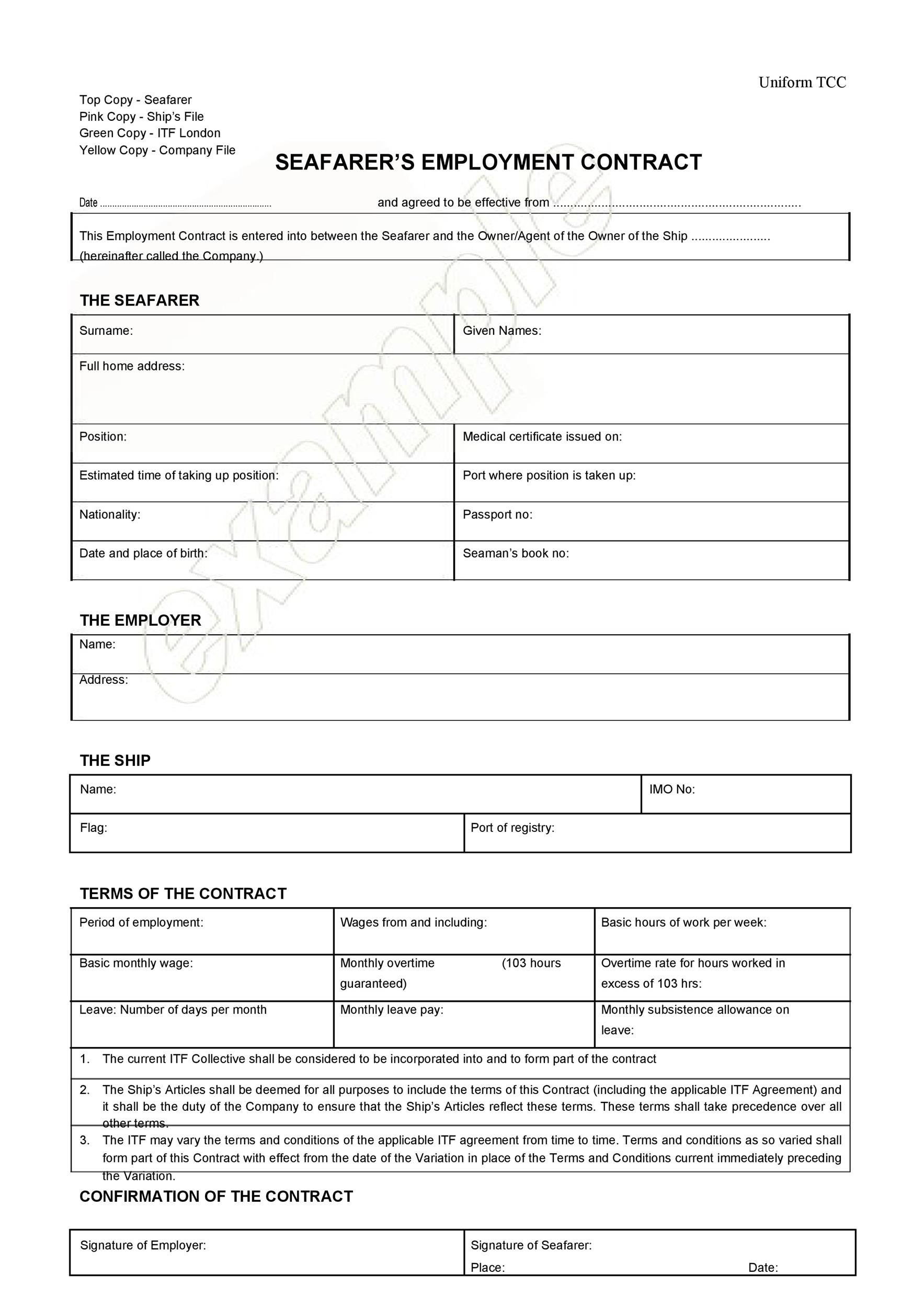 Free Printable Employment Contracts - Templates Printable Download