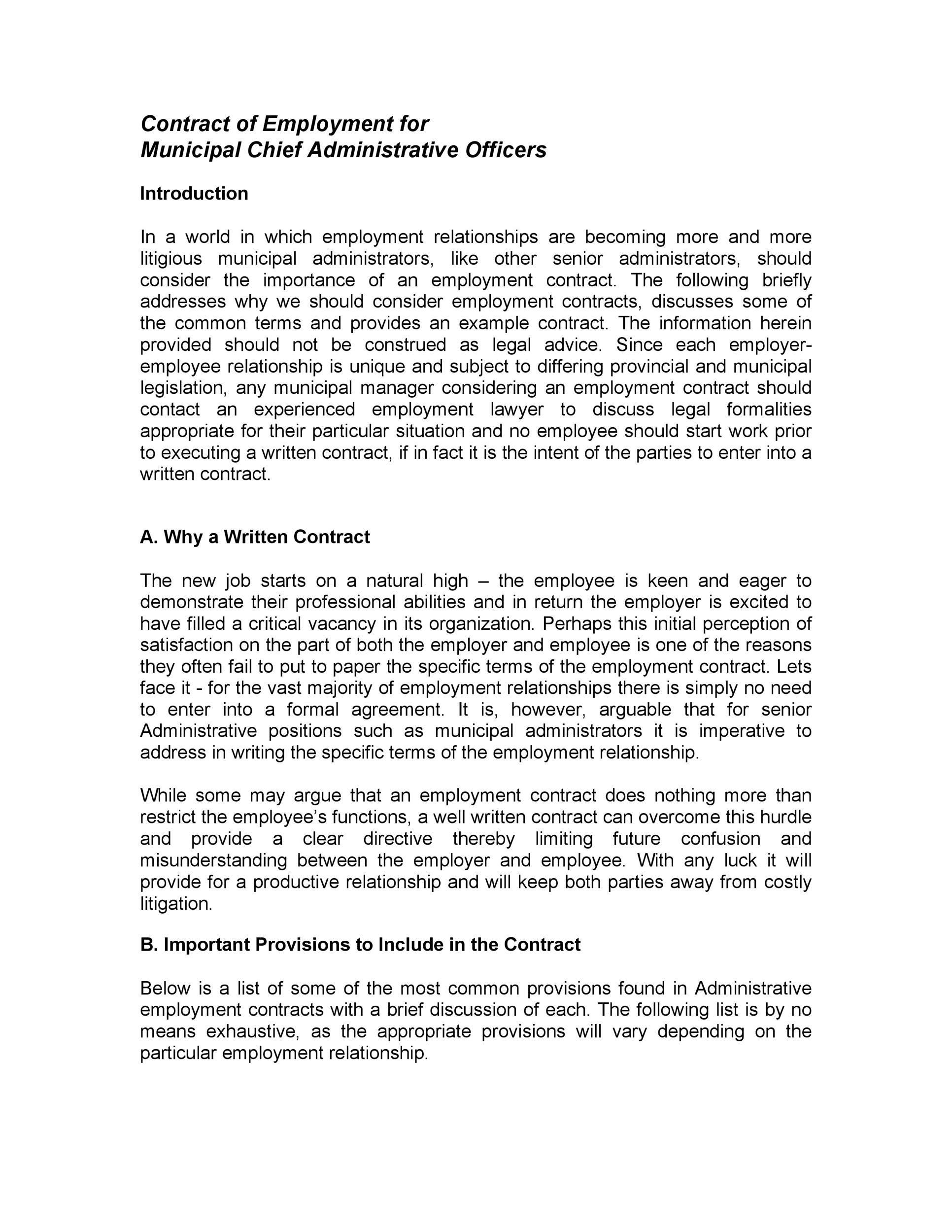 Free employment contract 39