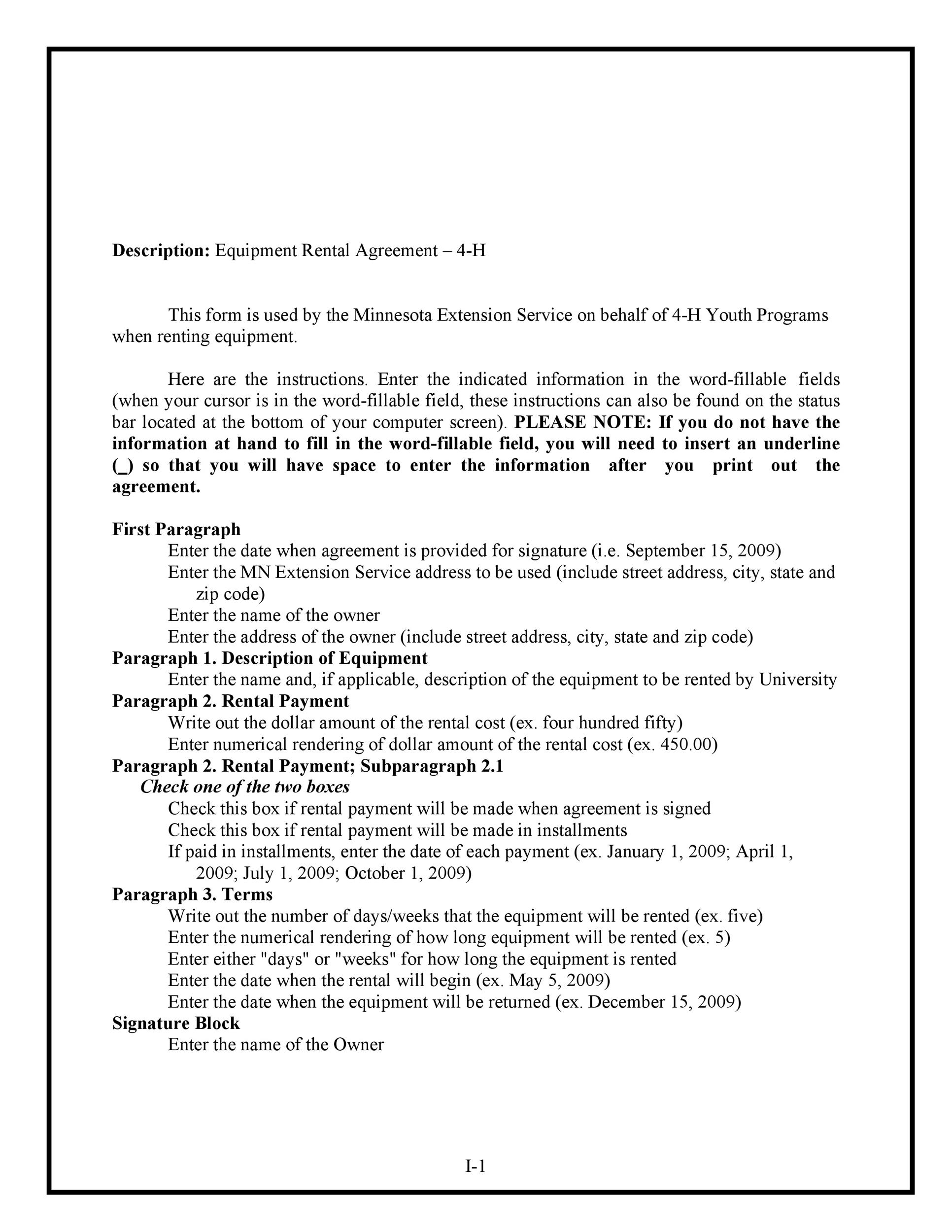 44 simple equipment lease agreement templates templatelab