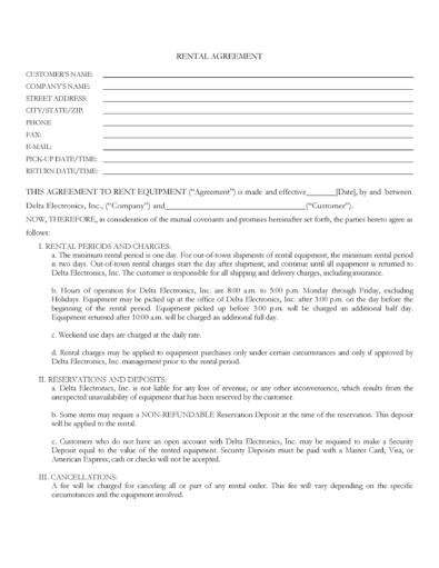 44 simple equipment lease agreement templates templatelab