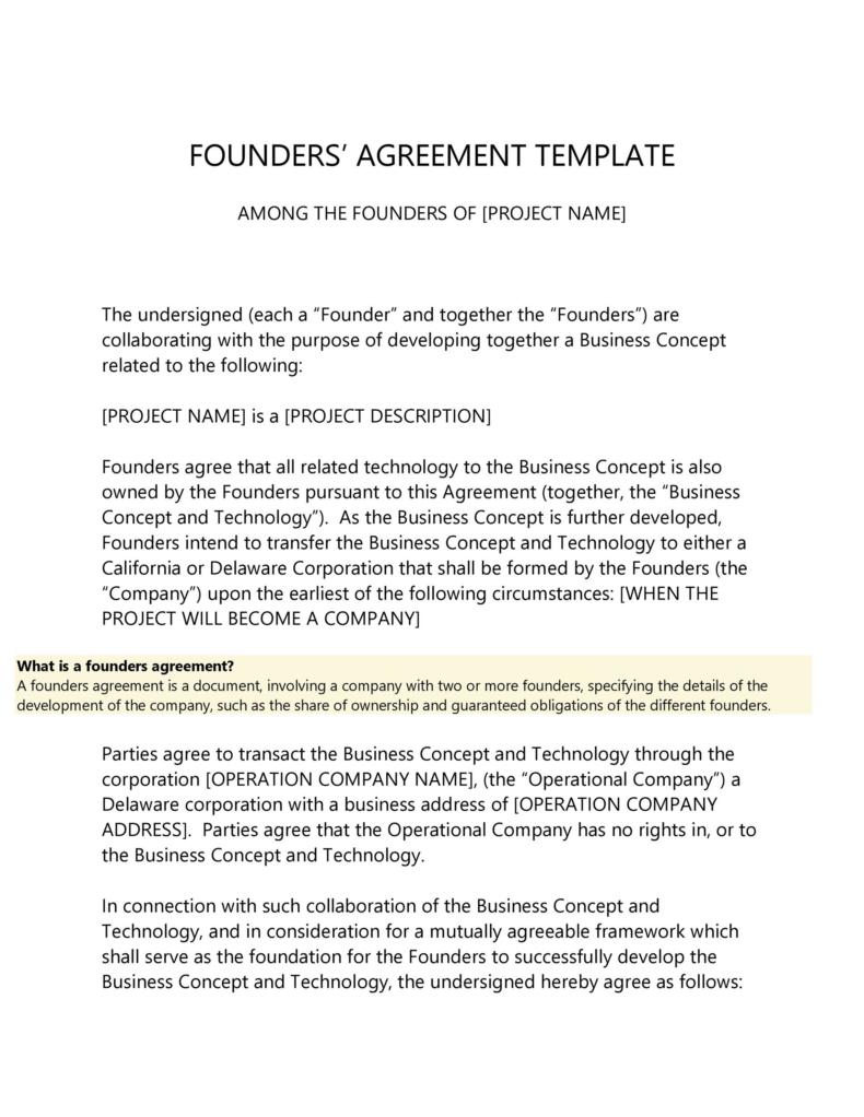 22 Great Founders Agreement Tramples [For ANY Startup] ᐅ
