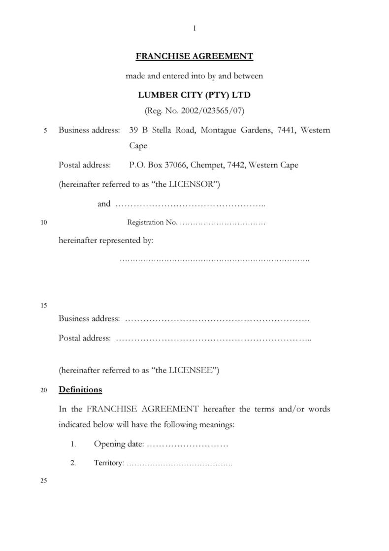 49 Editable Franchise Agreement Templates & Contracts ᐅ TemplateLab
