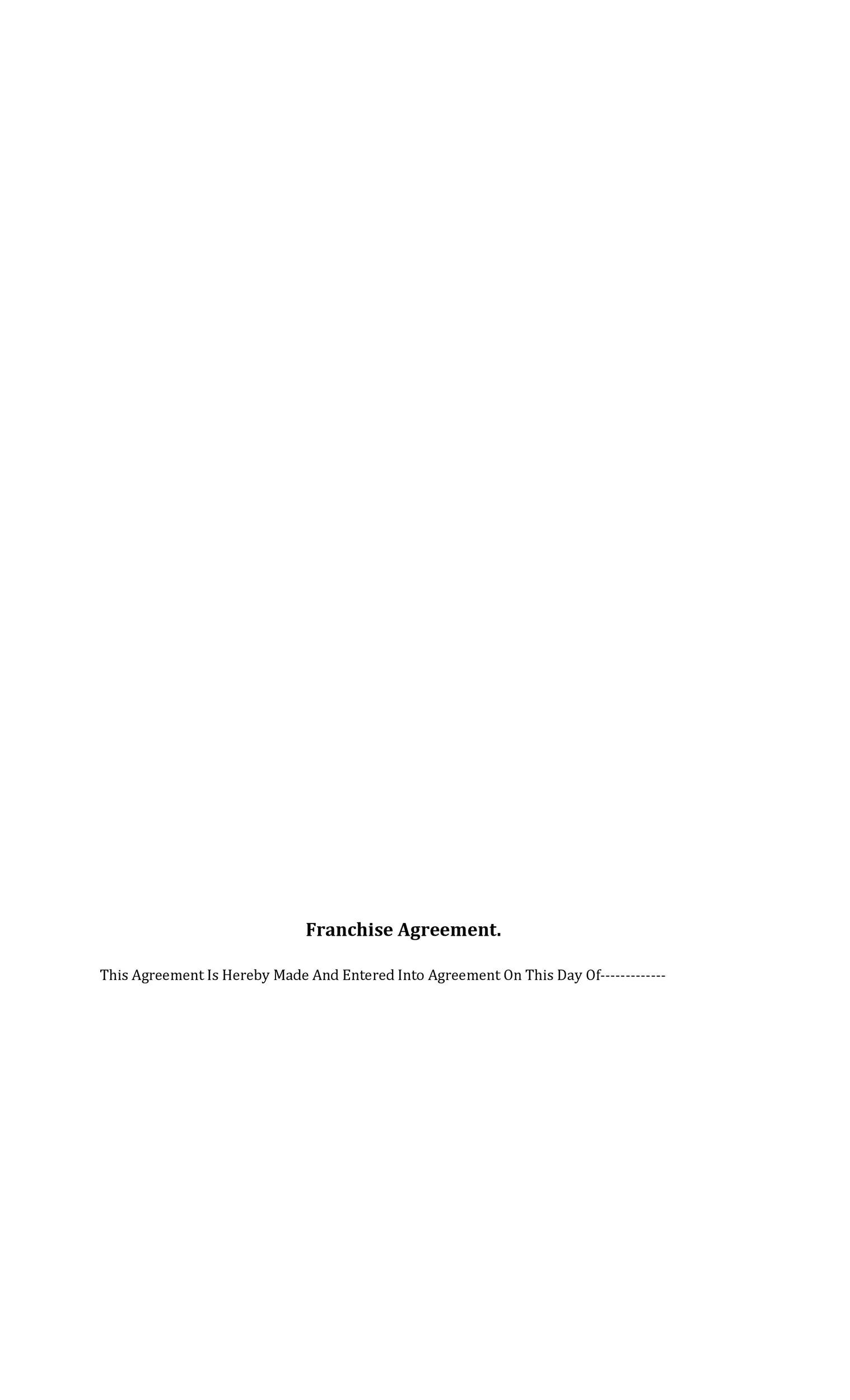 Free franchise agreement 36