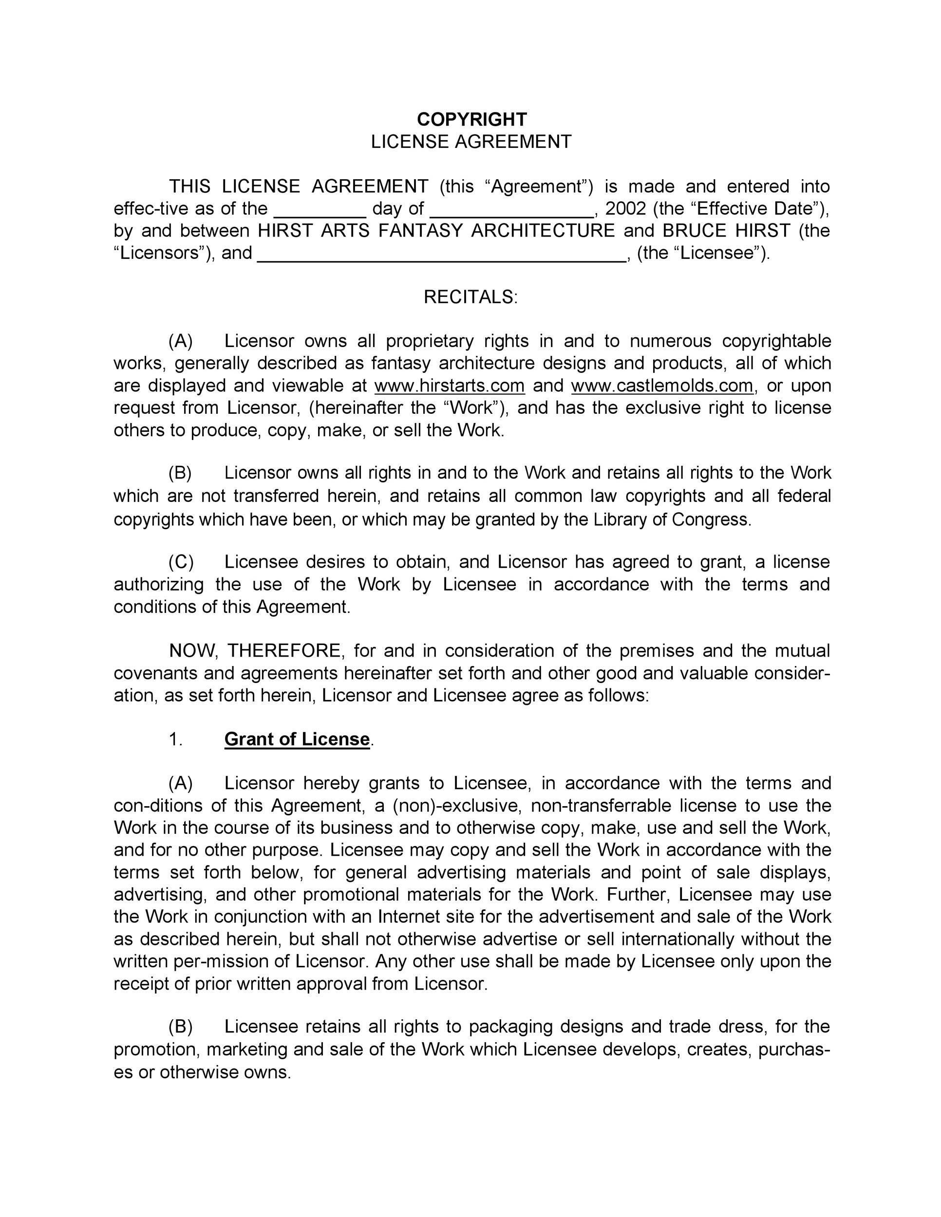 50 Professional License Agreement Templates ᐅ TemplateLab