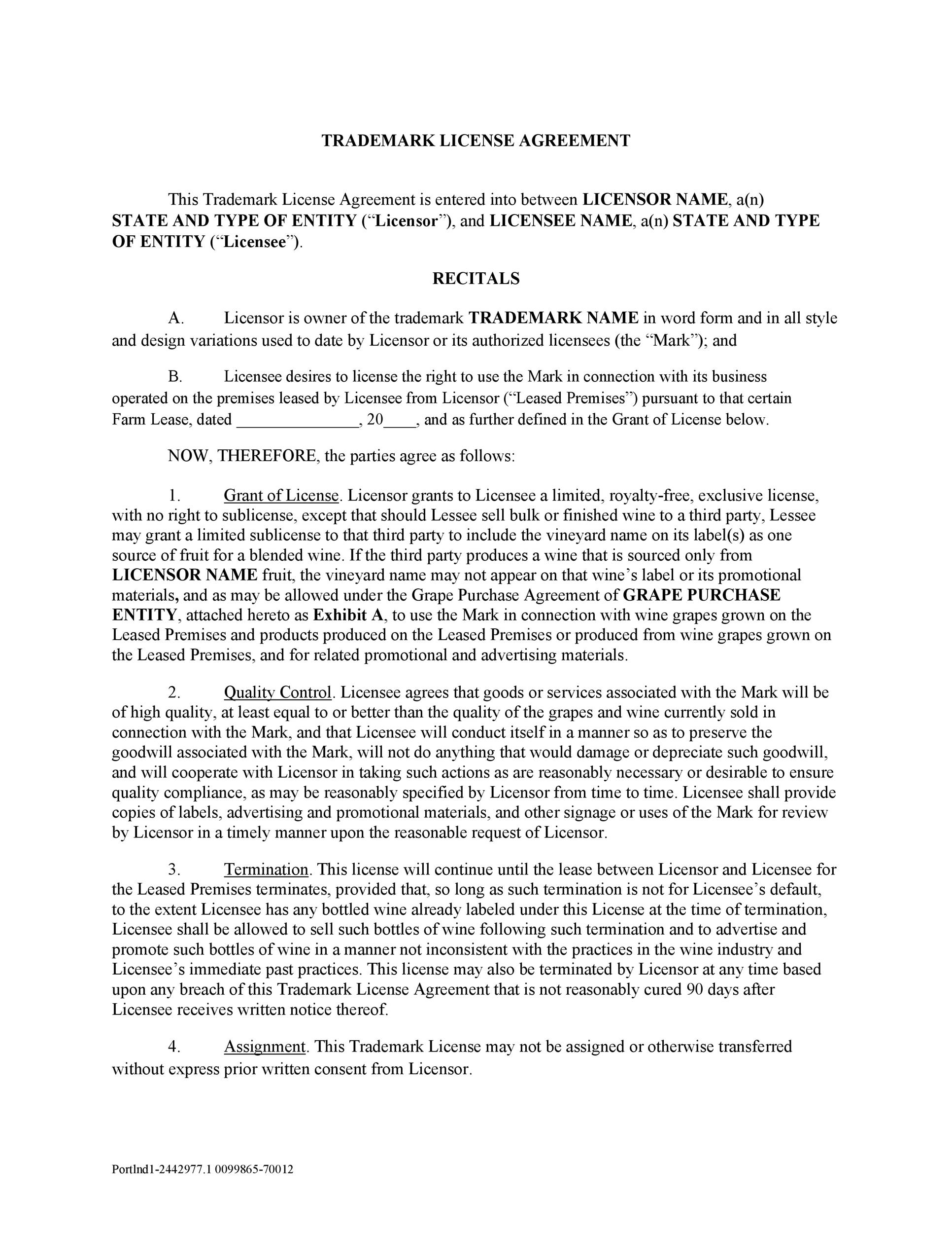Free license agreement template 11