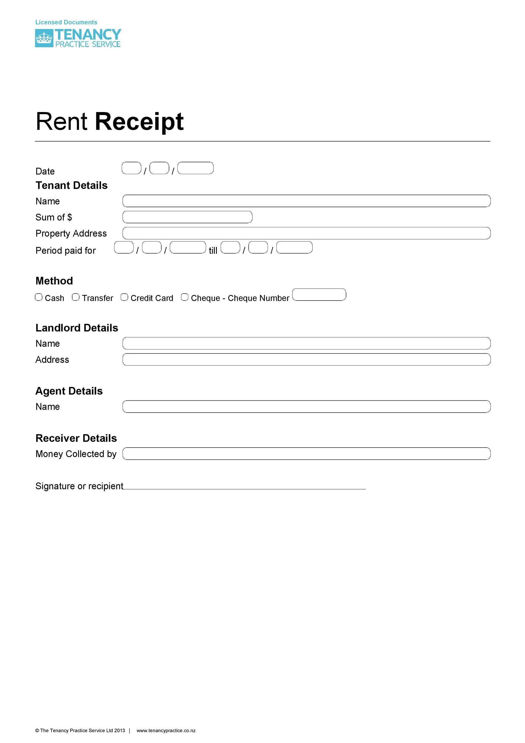 Free rent receipt 24