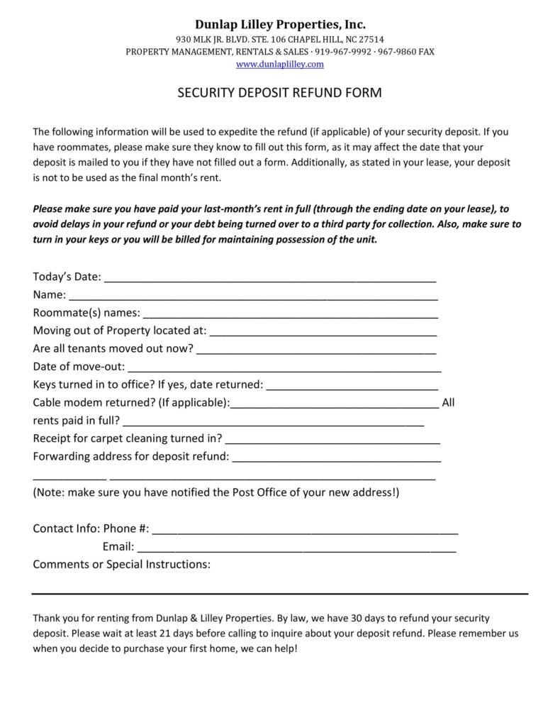 50 Effective Security Deposit Return Letters [MS Word] ᐅ TemplateLab