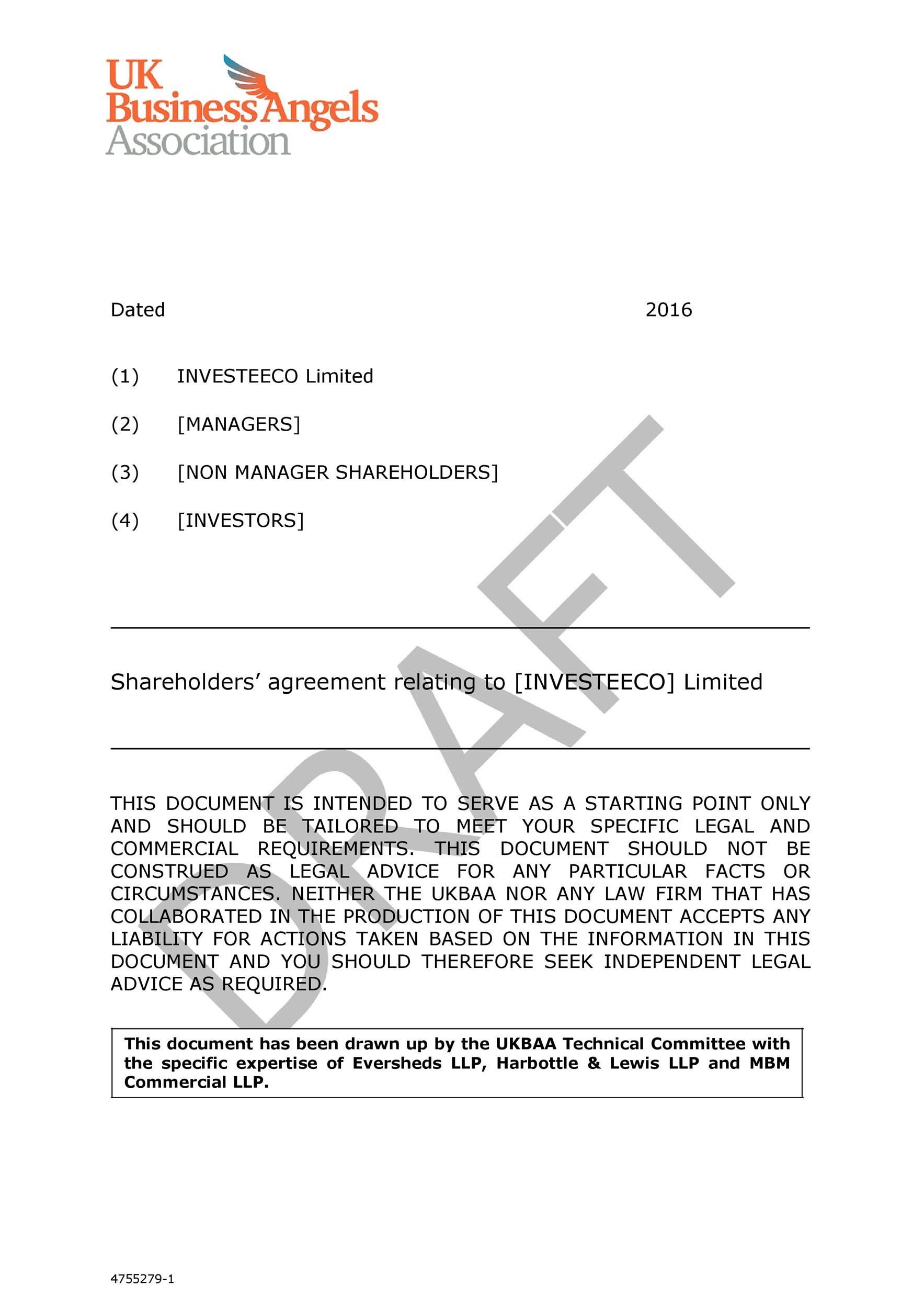 Free shareholder agreement 13