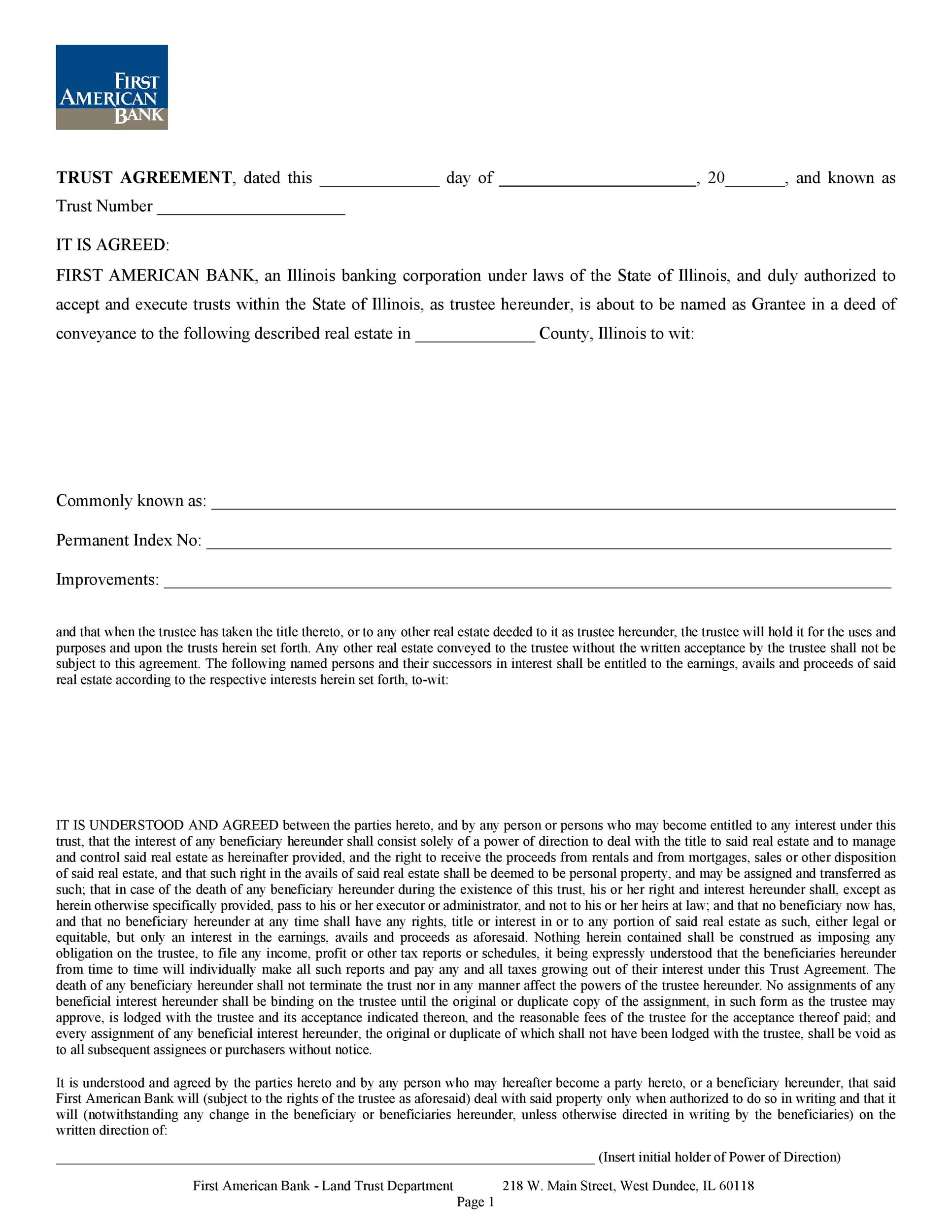 Free trust agreement 04