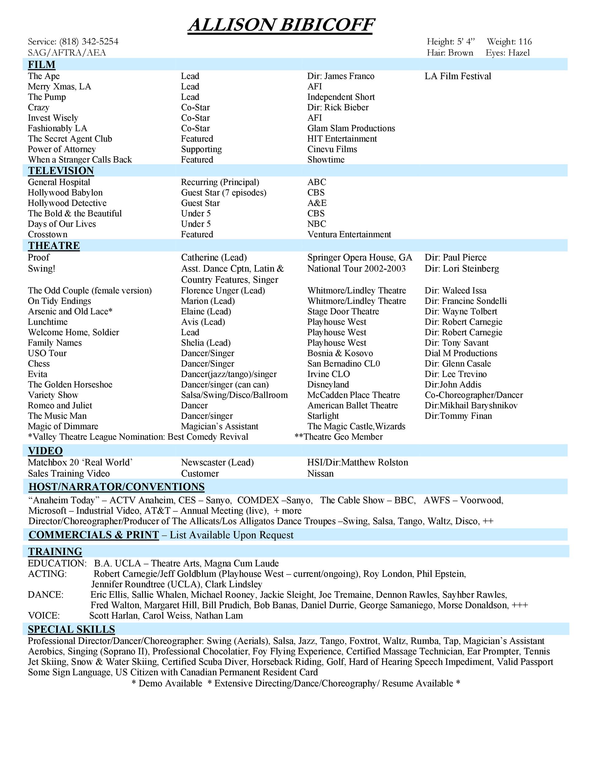 Free acting resume template 21