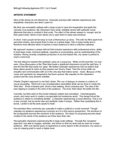 31 Best Artist Statement Examples & Templates ᐅ TemplateLab