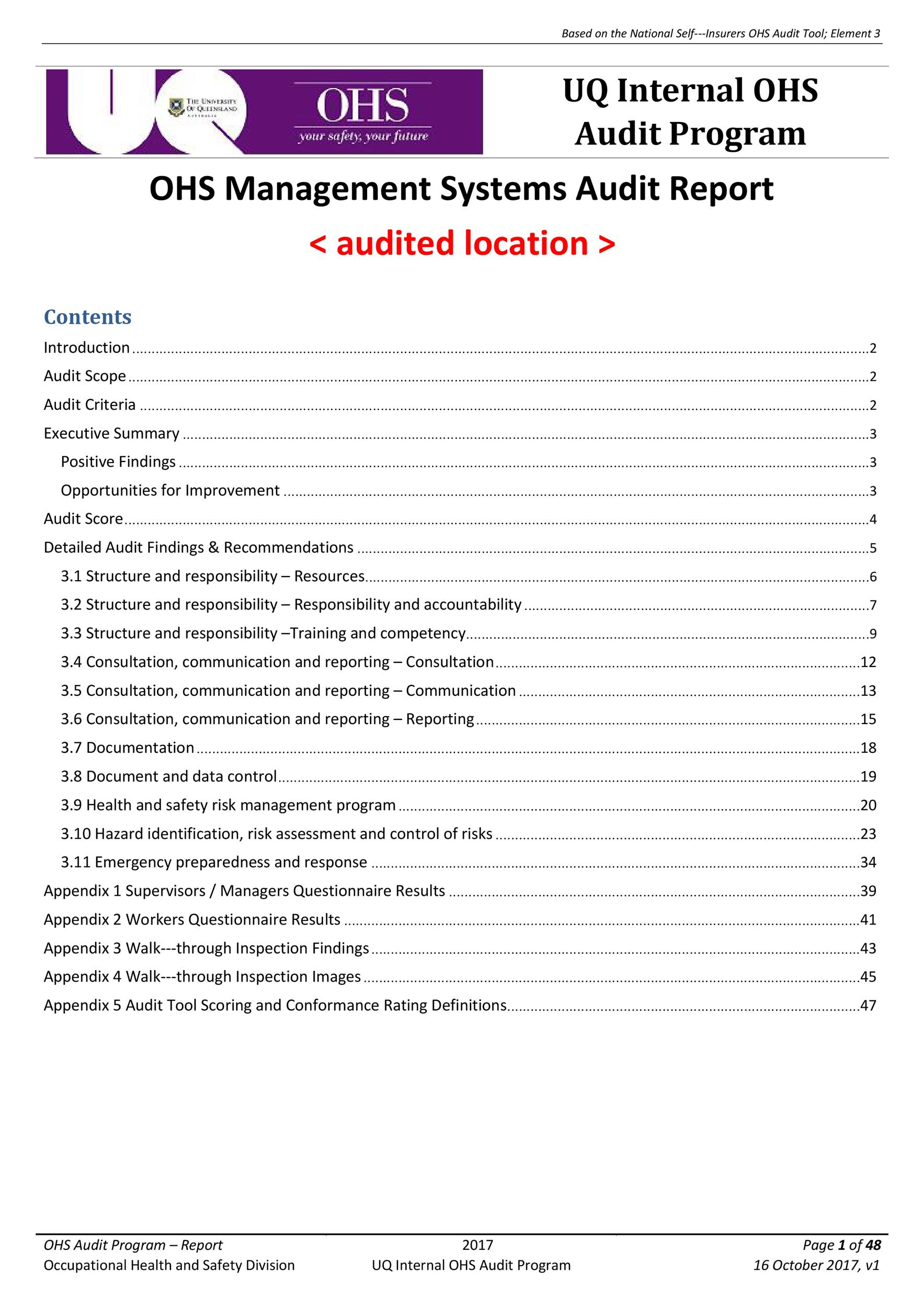 Free audit report template 03