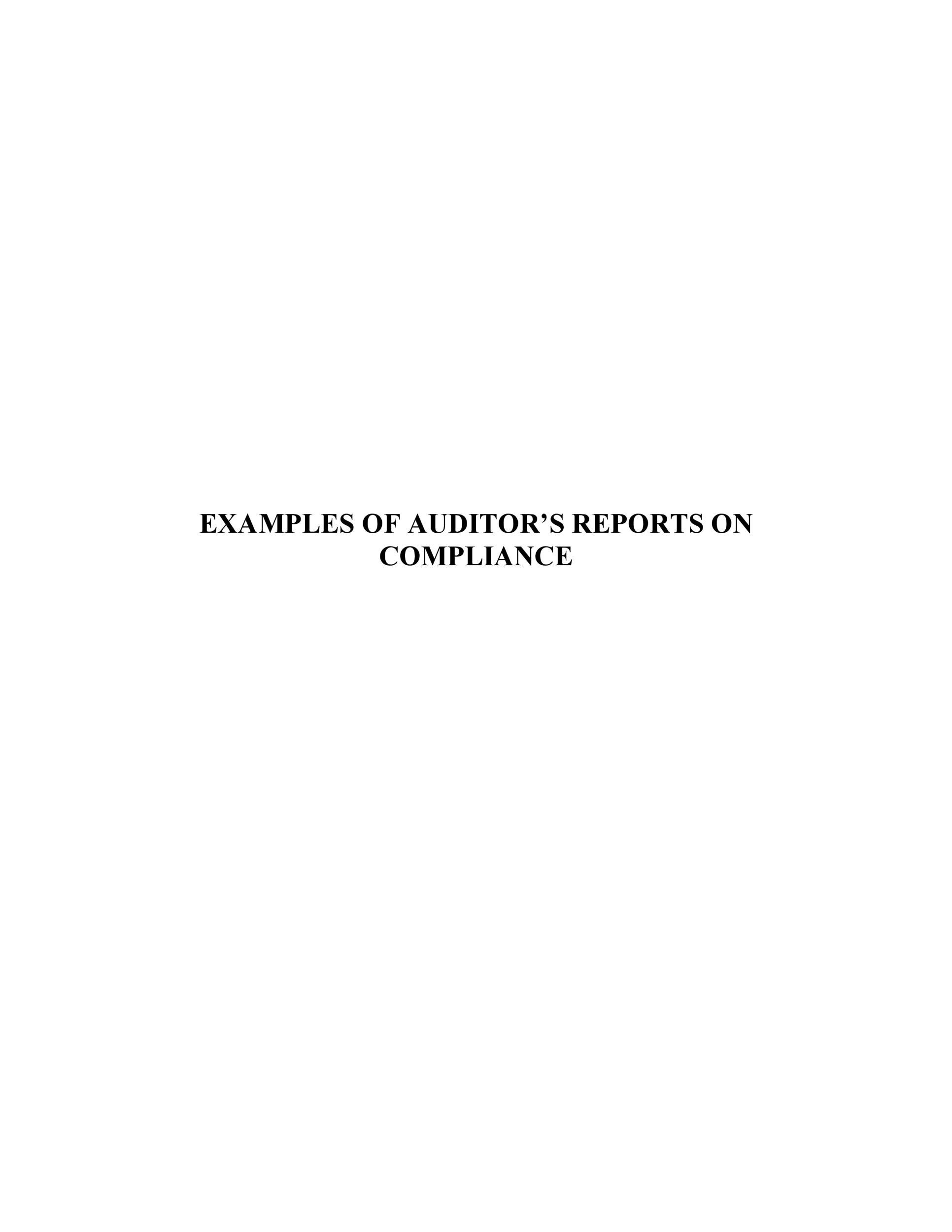 Free audit report template 26