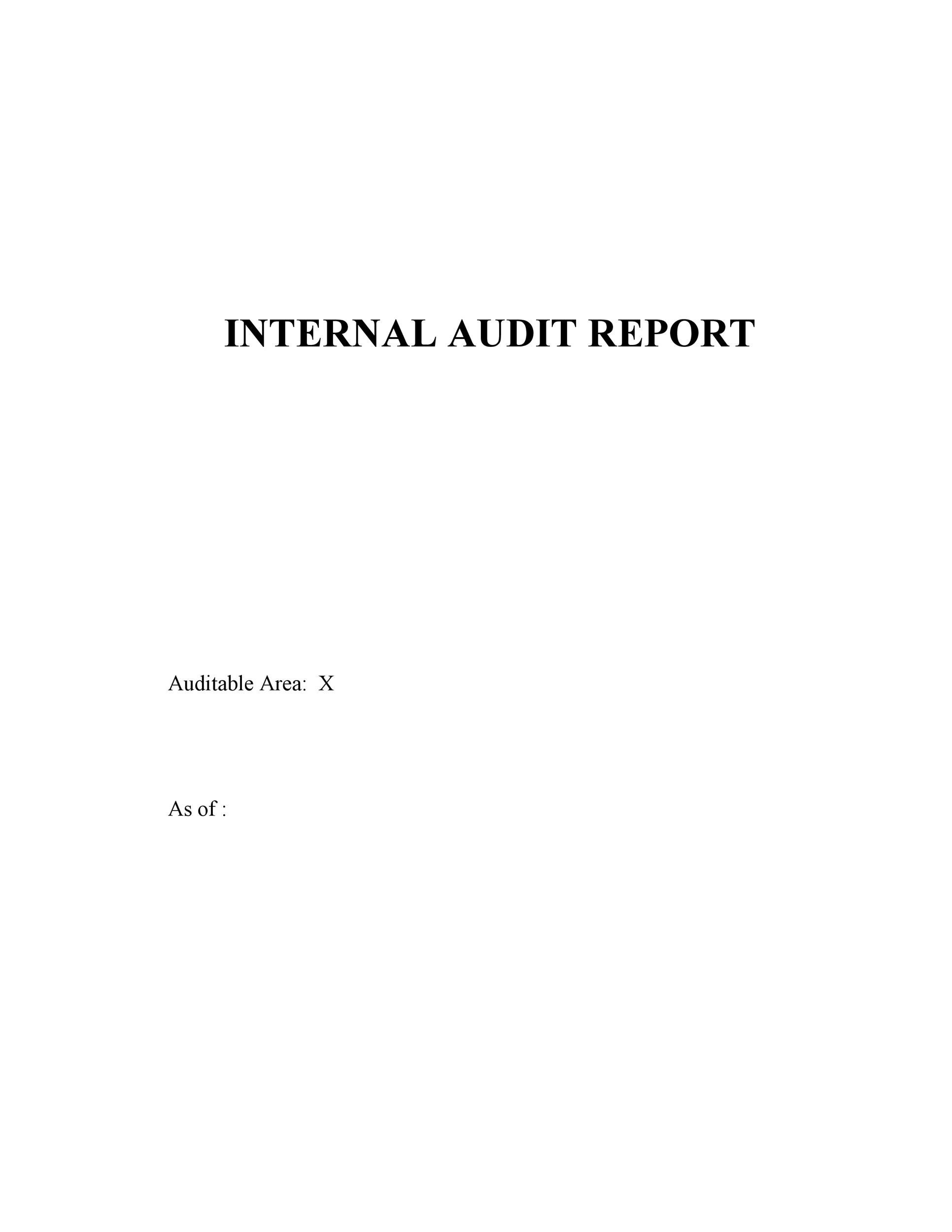 Free audit report template 33
