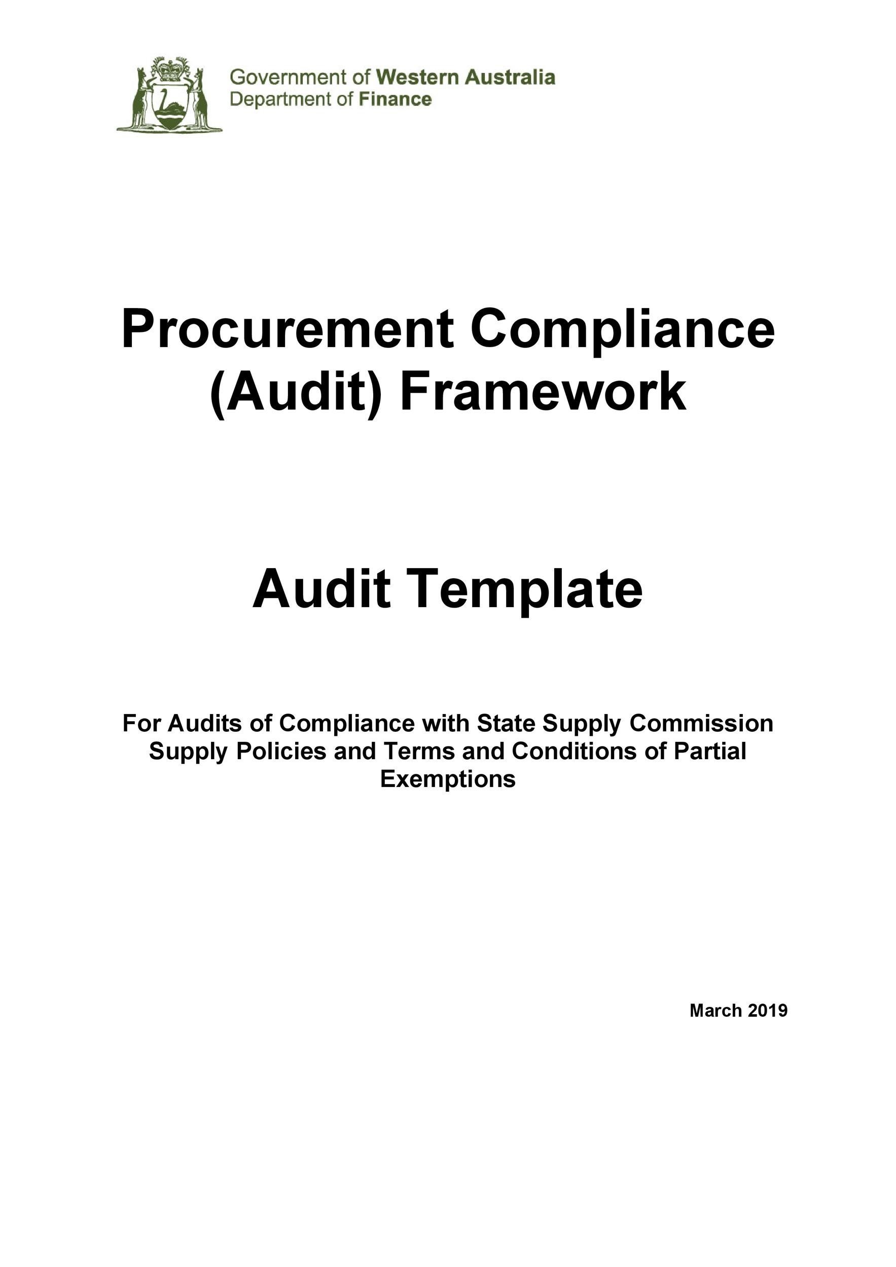 Free audit report template 36