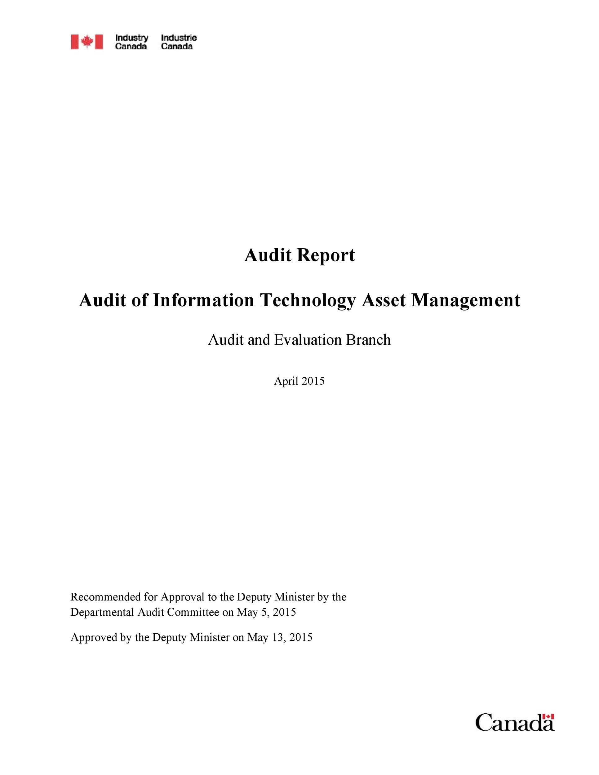 Free audit report template 49