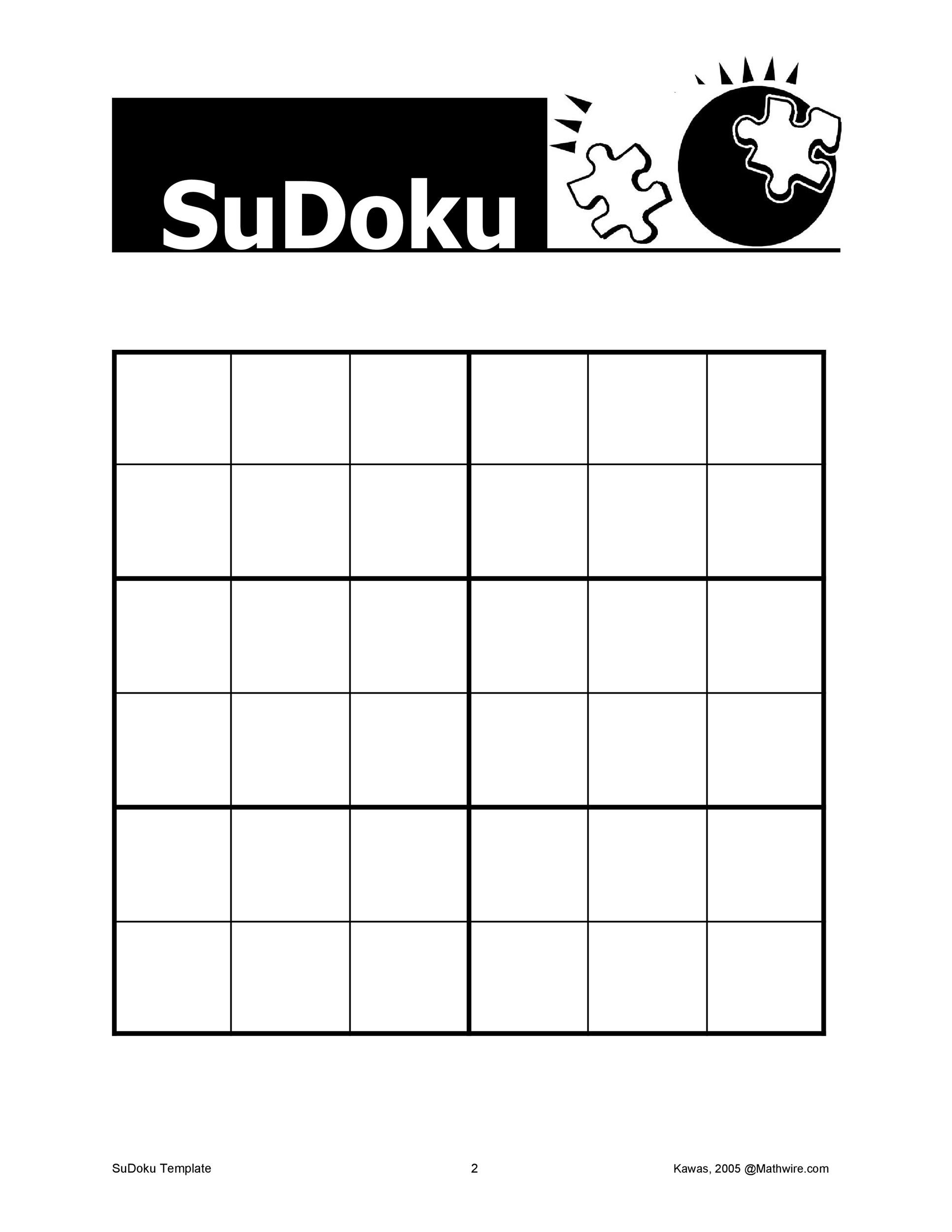 Sudoku Template Printable - Printable Word Searches