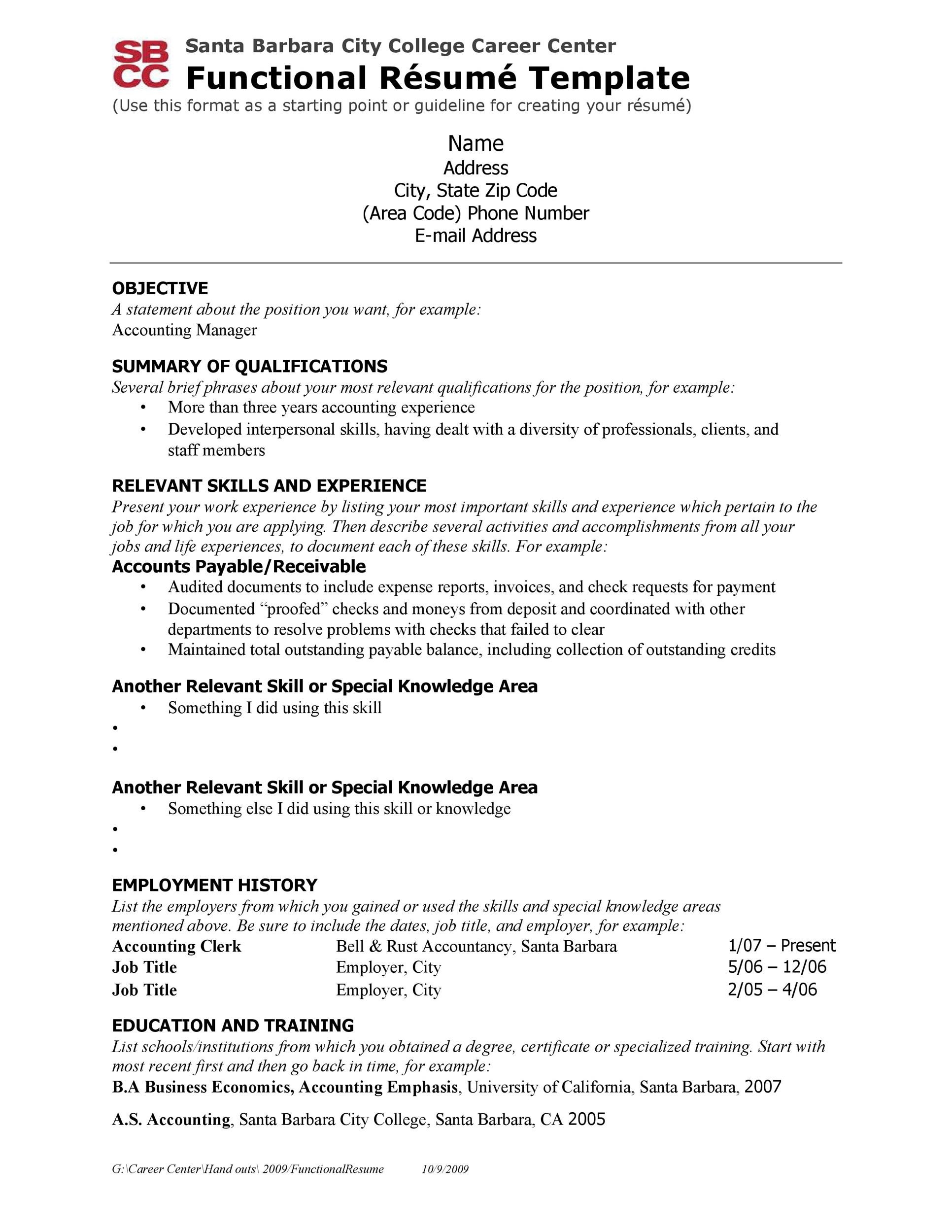 Free college resume template 12