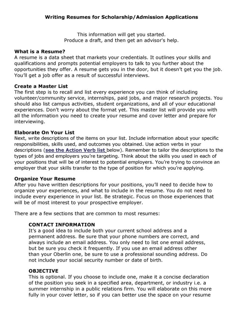 50 College Student Resume Templates - College Resume Template 15 790x1022